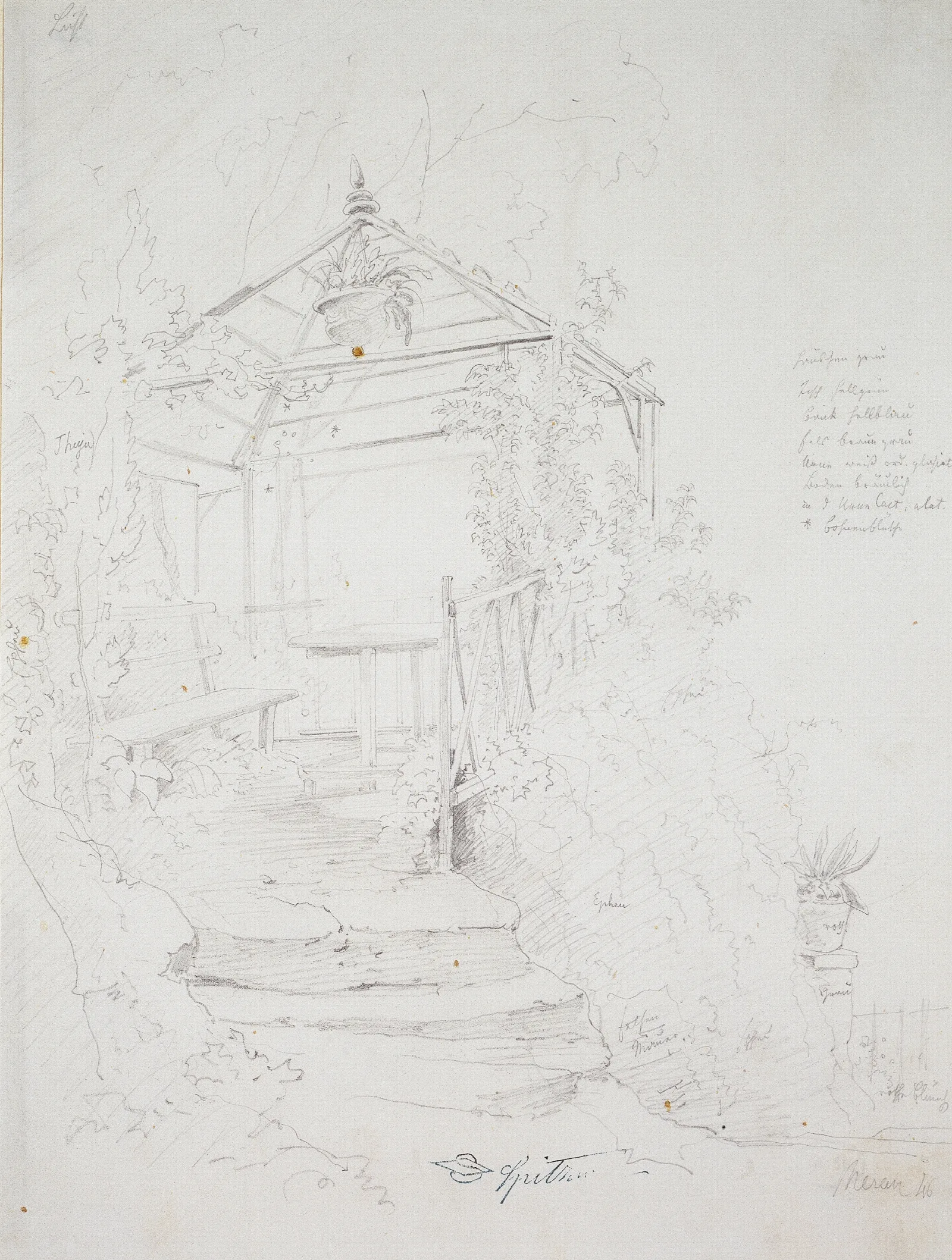 Summer House In Meran Wall Art by Carl Spitzweg - Canvas Print