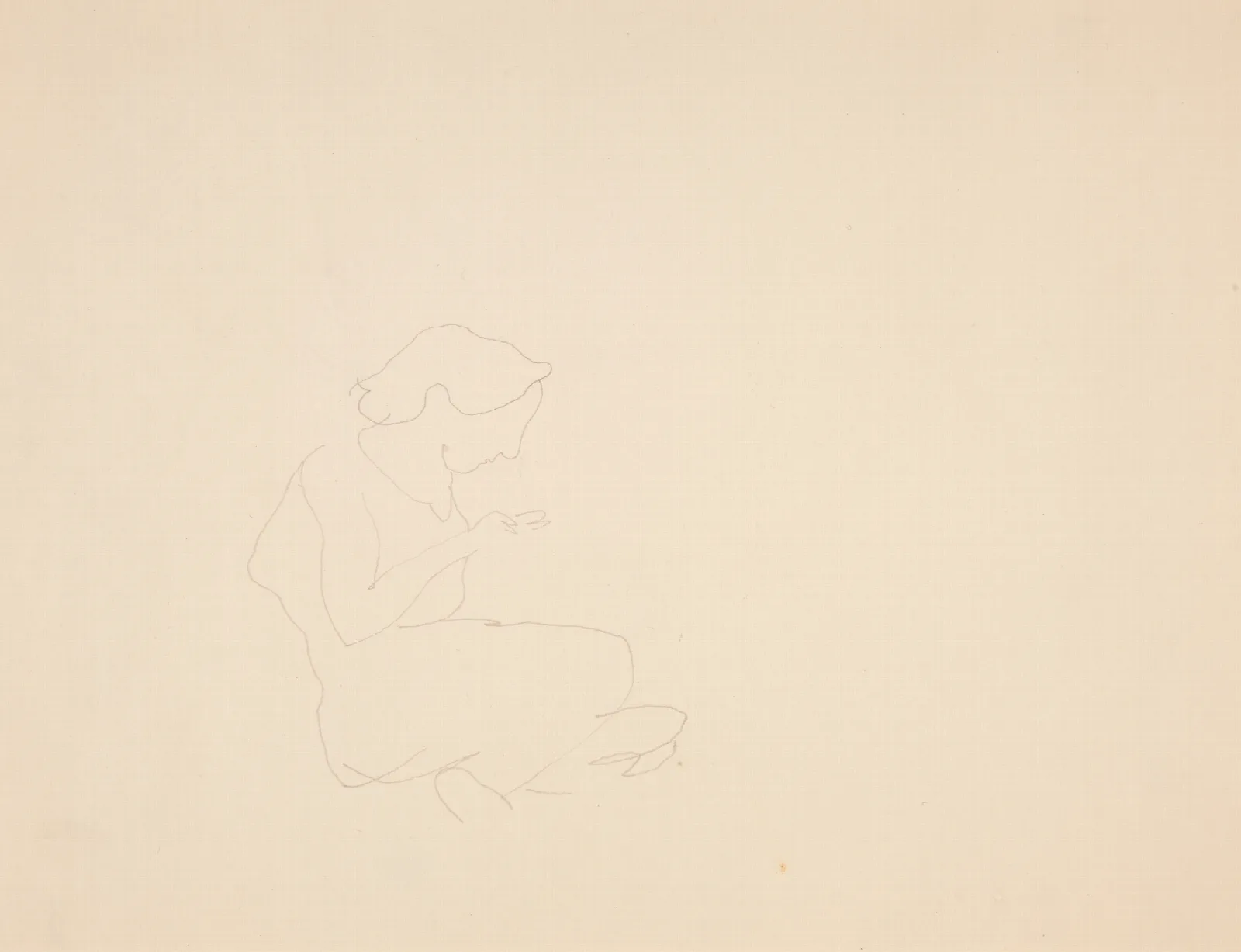 Seated Woman Looking Down 2 Wall Art by Charles Demuth - Canvas Print
