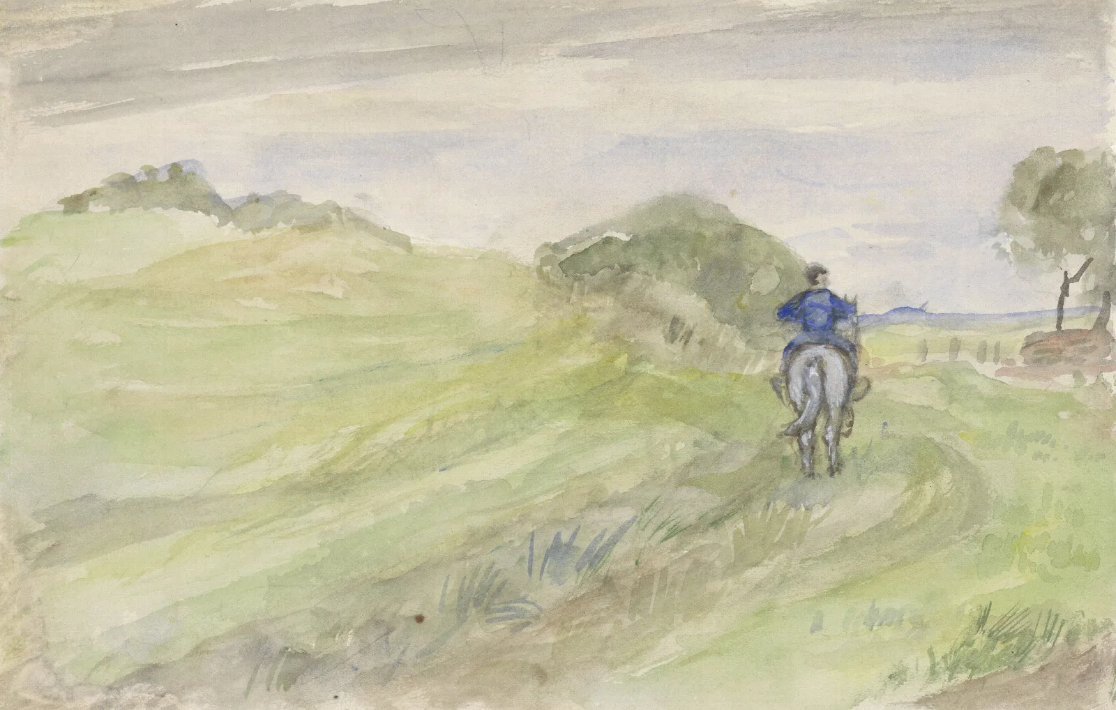 Ruiter Op Een Landweg Wall Art by Jozef Israëls - Canvas Print