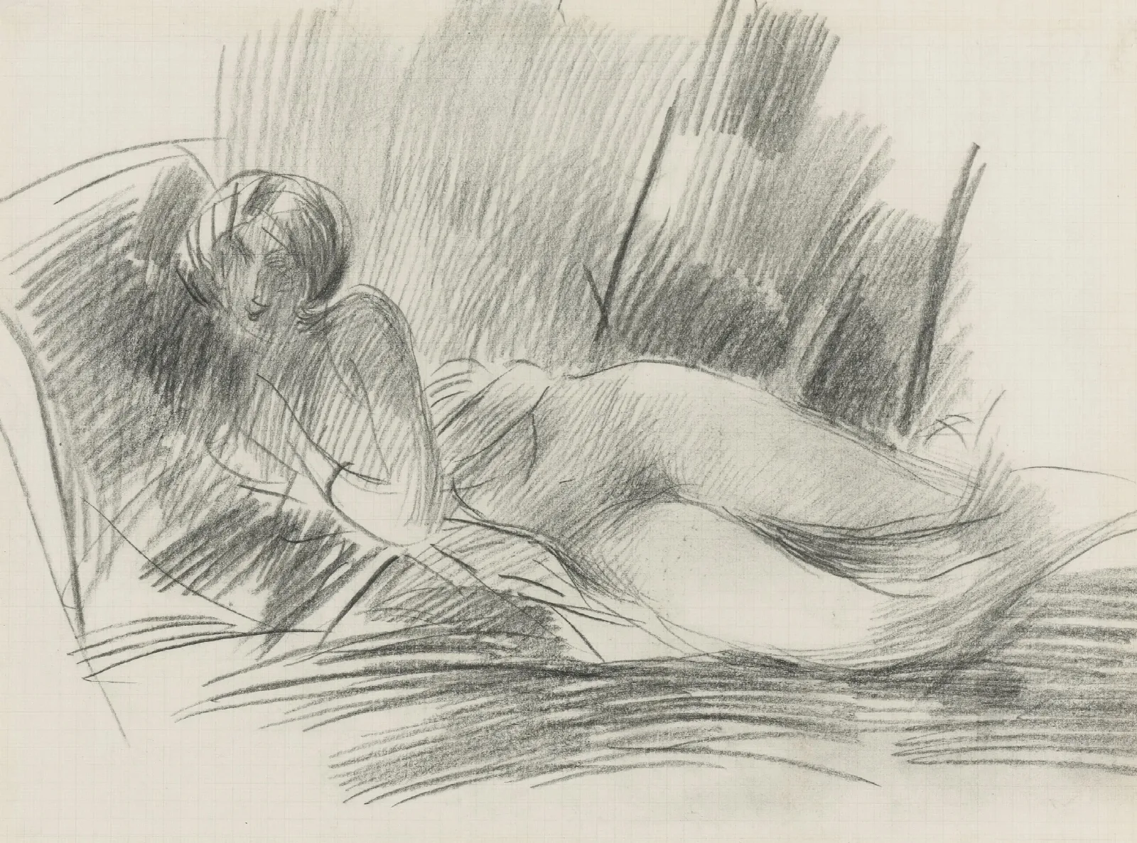 Reclining Female Nude 26 Wall Art by Giovanni Boldini - Canvas Print