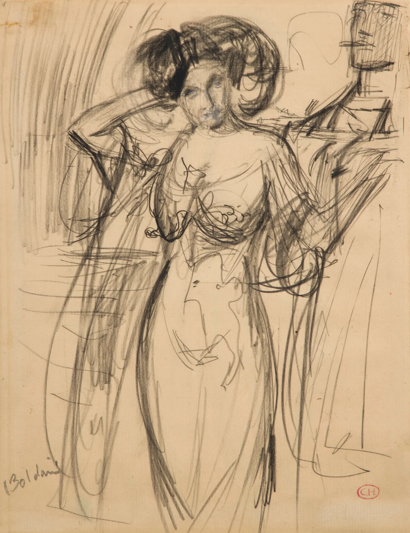 Figure Of A Woman 8 Wall Art by Giovanni Boldini - Canvas Print
