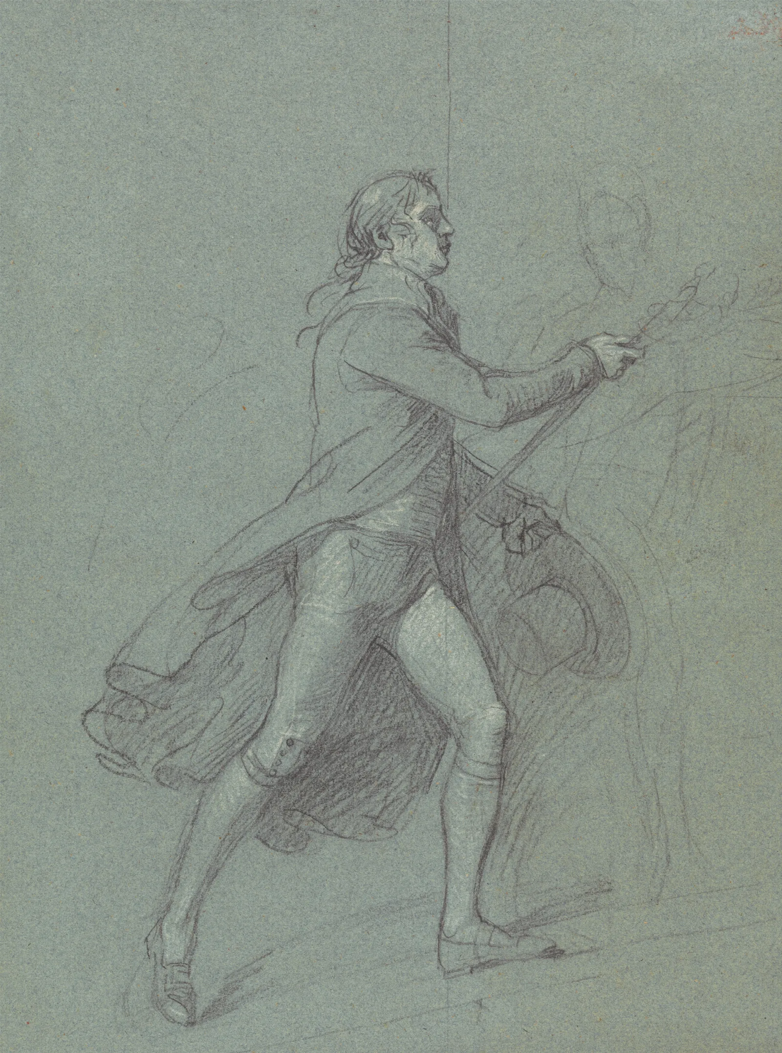 Figure Study For The Painting Of Victory Of Lord Duncan Study For The Figure Of Admiral De Winter Wall Art by John Singleton Copley - Canvas Print
