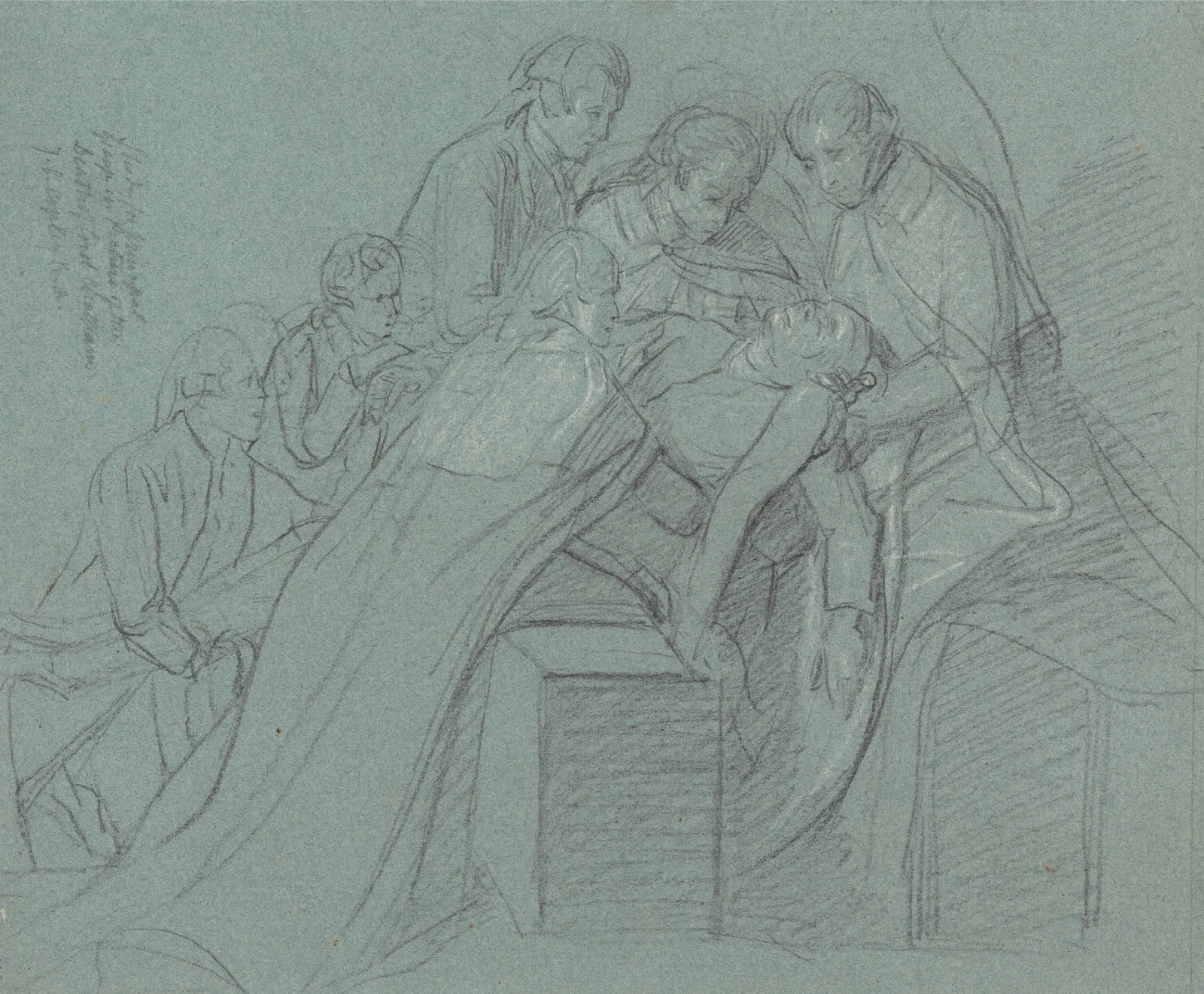 Study For The Central Group In The Death Of Earl Of Chatham Wall Art by John Singleton Copley - Canvas Print