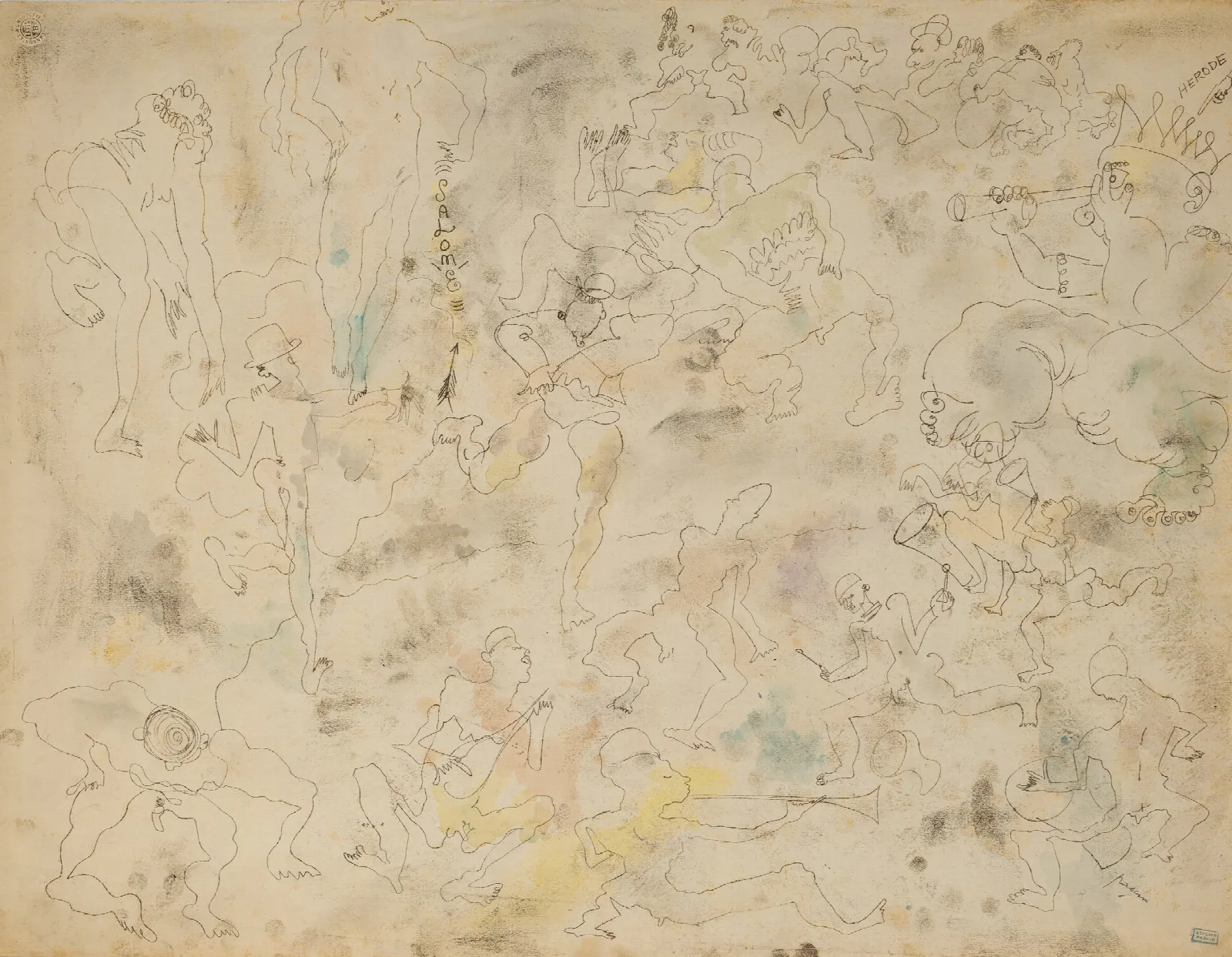 Salome Et Le Roi Herode Wall Art by Jules Pascin - Canvas Print