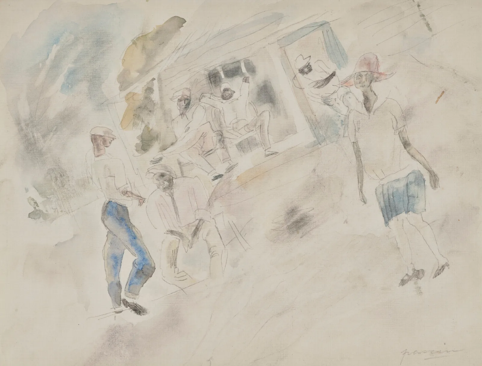 Personnage Cuba Wall Art by Jules Pascin - Canvas Print