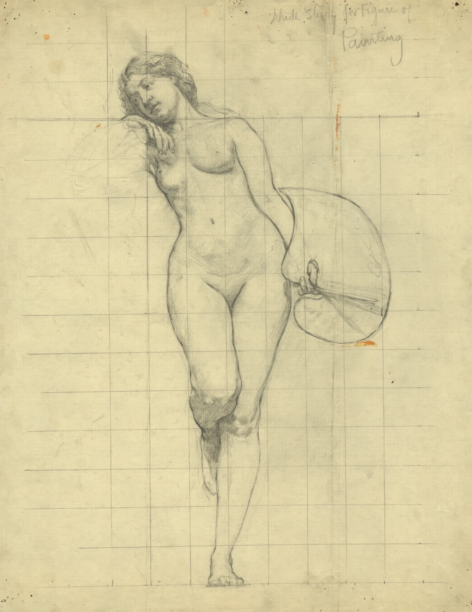 Nude Study For Figure Of Painting Wall Art by Kenyon Cox - Canvas Print