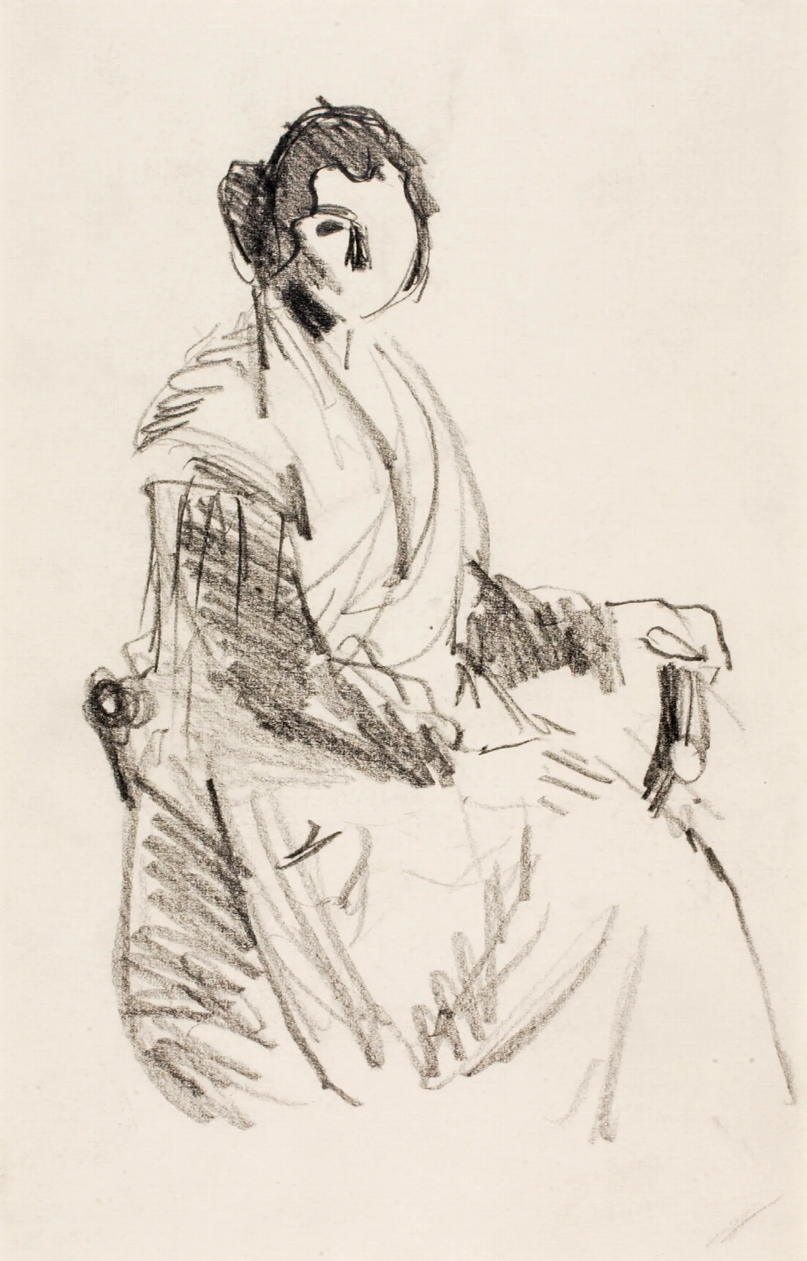 Seated Woman 5 Wall Art by Robert Henri - Canvas Print