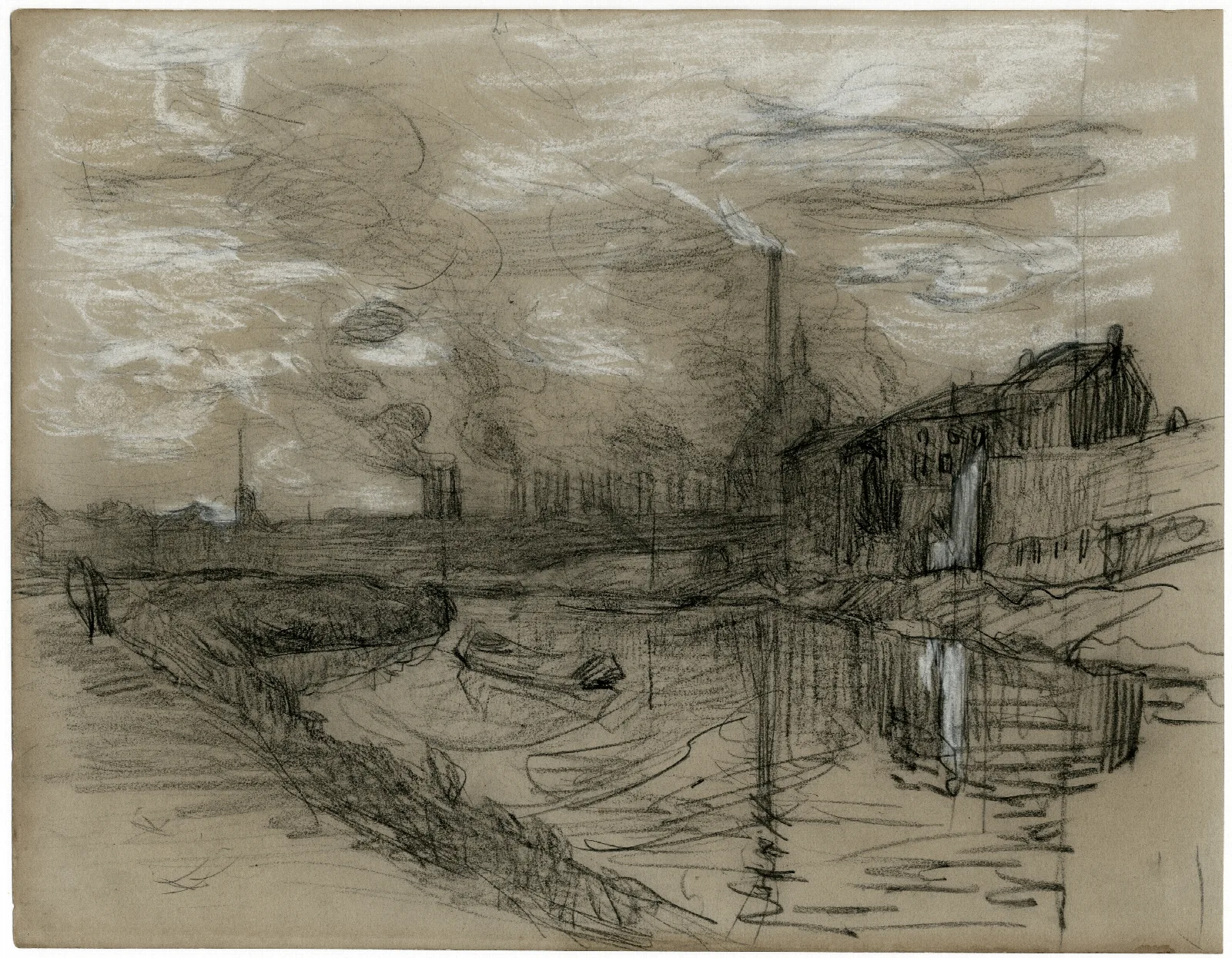 Fabrieksterrein Langs Vaart Wall Art by Isaac Israëls - Canvas Print