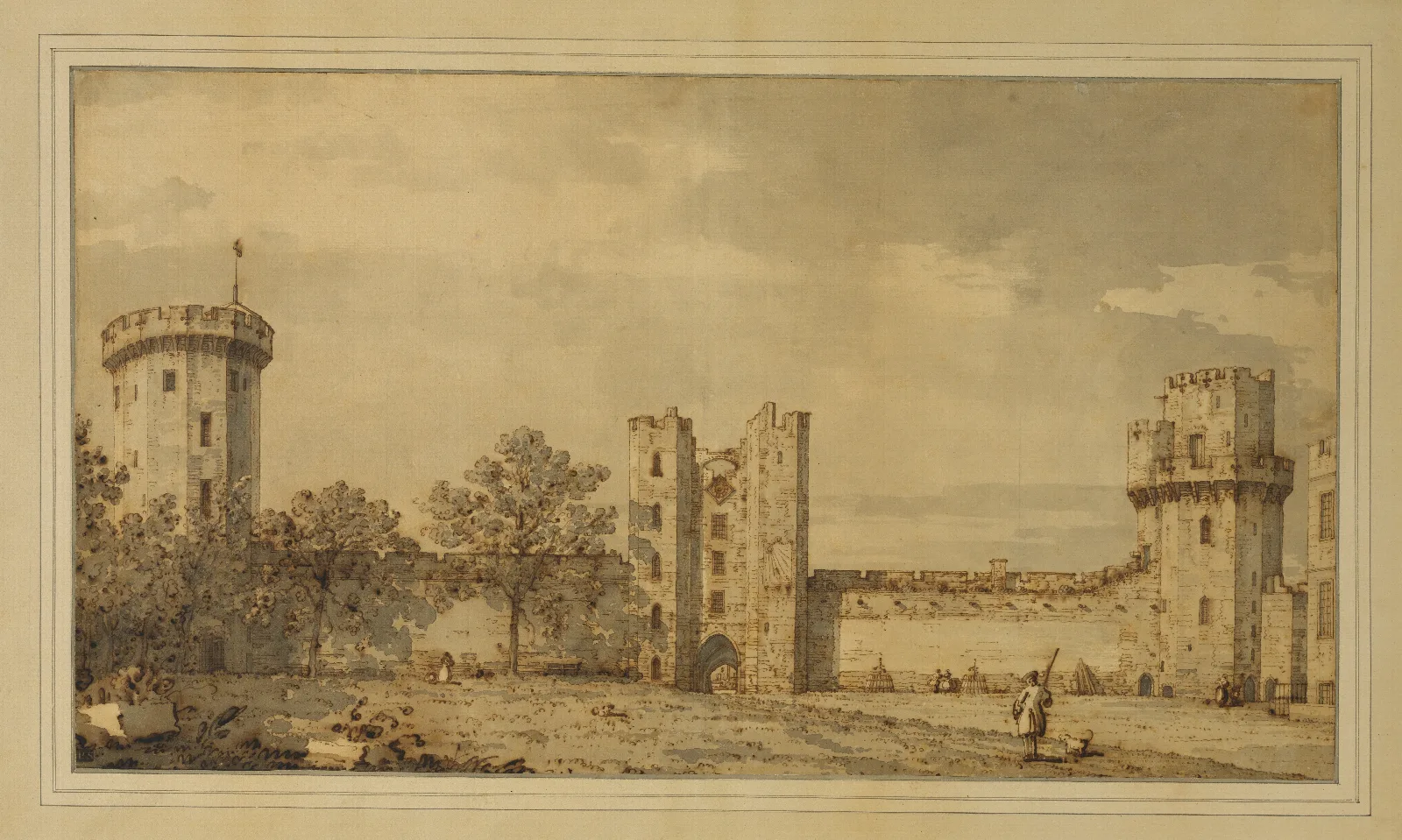 Warwick Castle The East Front From The Courtyard Wall Art by Canaletto - Canvas Print