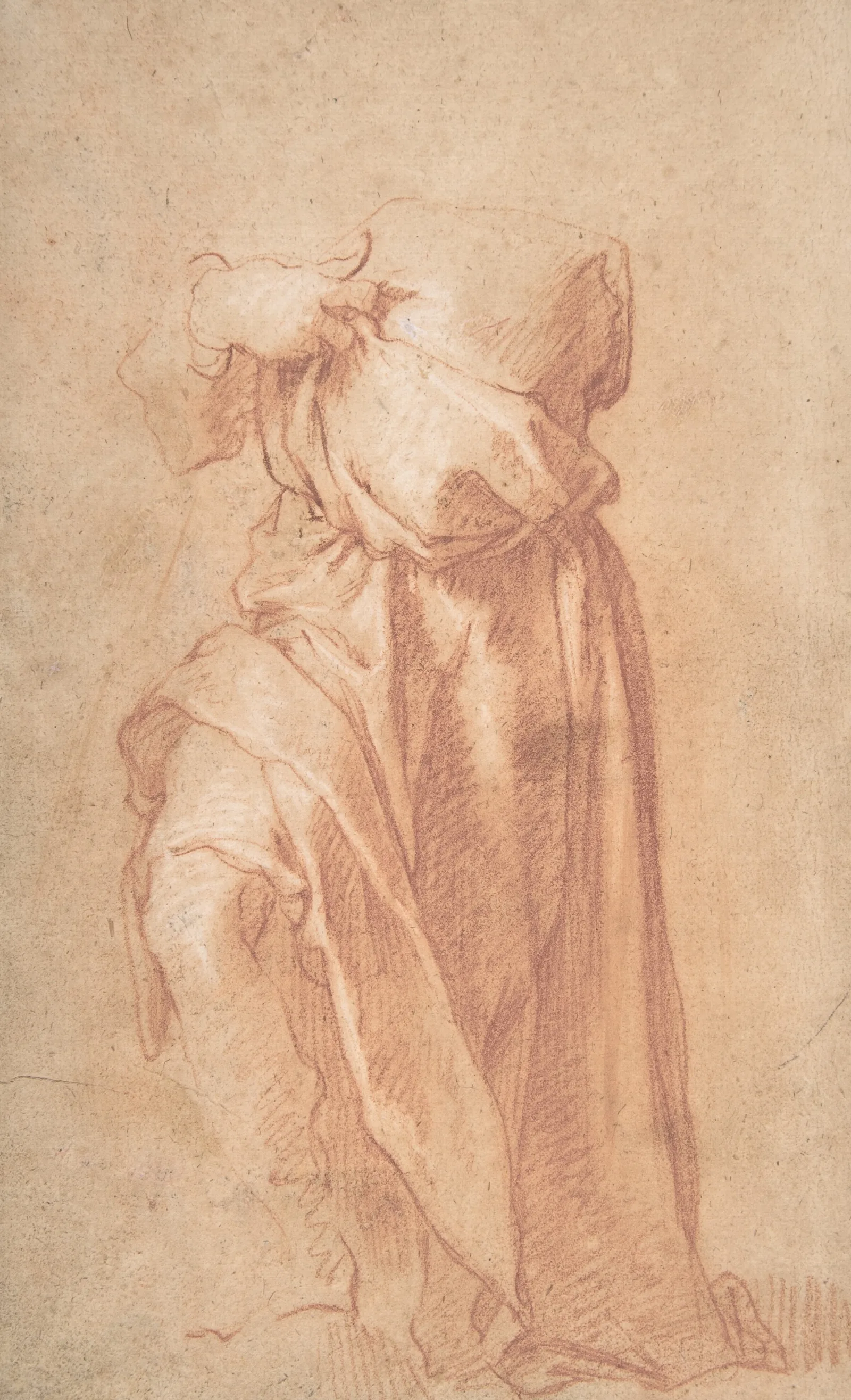 Study Of A Headless Draped Figure With Arms Crossed Wall Art by Abraham Bloemaert - Canvas Print