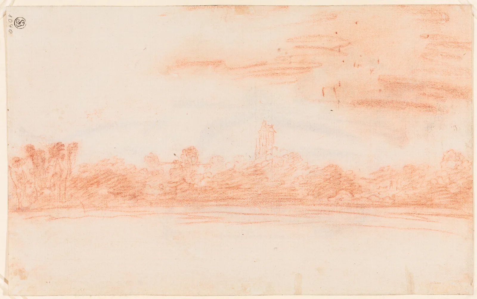 Landscape With Church Tower Wall Art by Jean-Antoine Watteau - Canvas Print