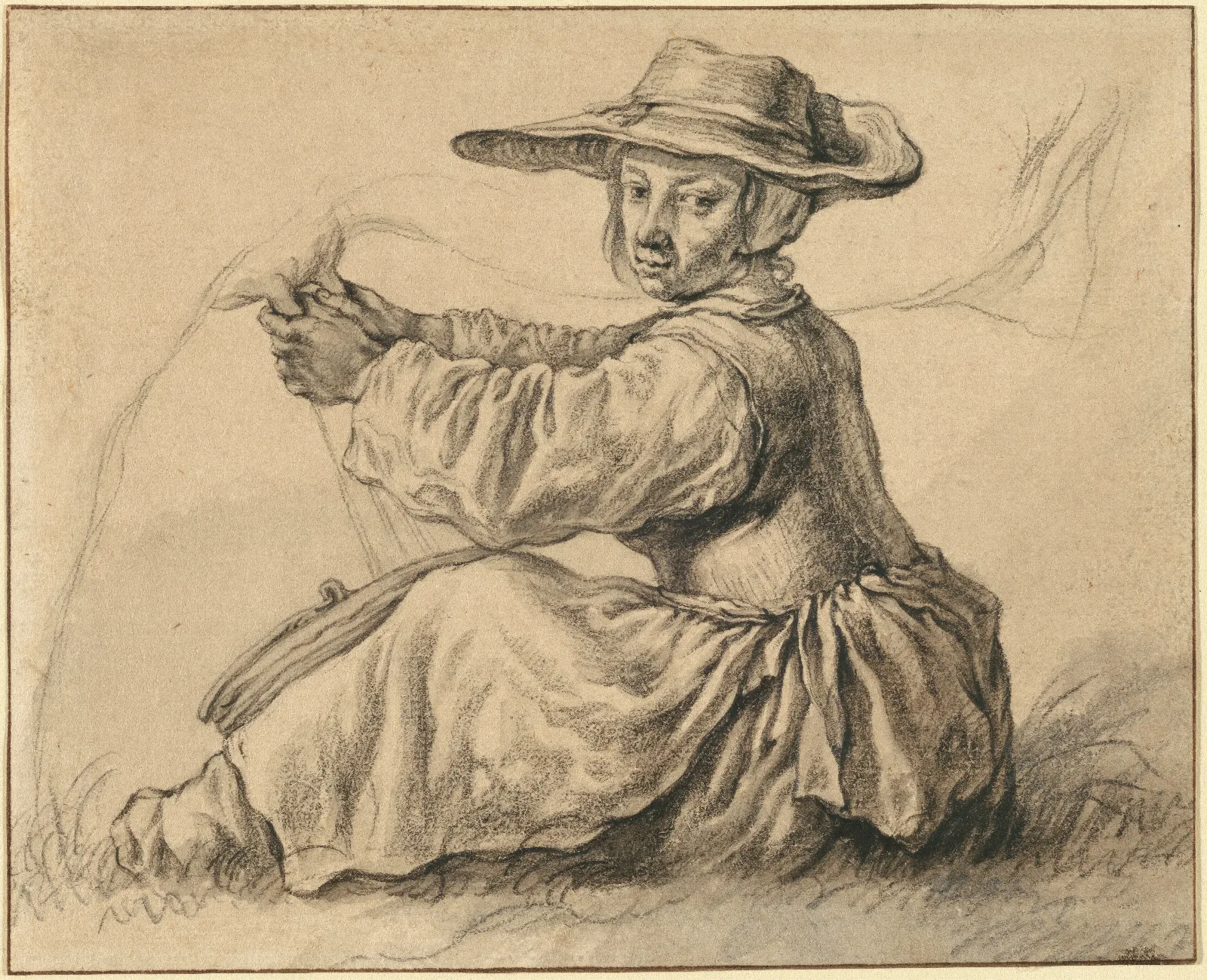 A Milkmaid Wall Art by Aelbert Cuyp - Canvas Print