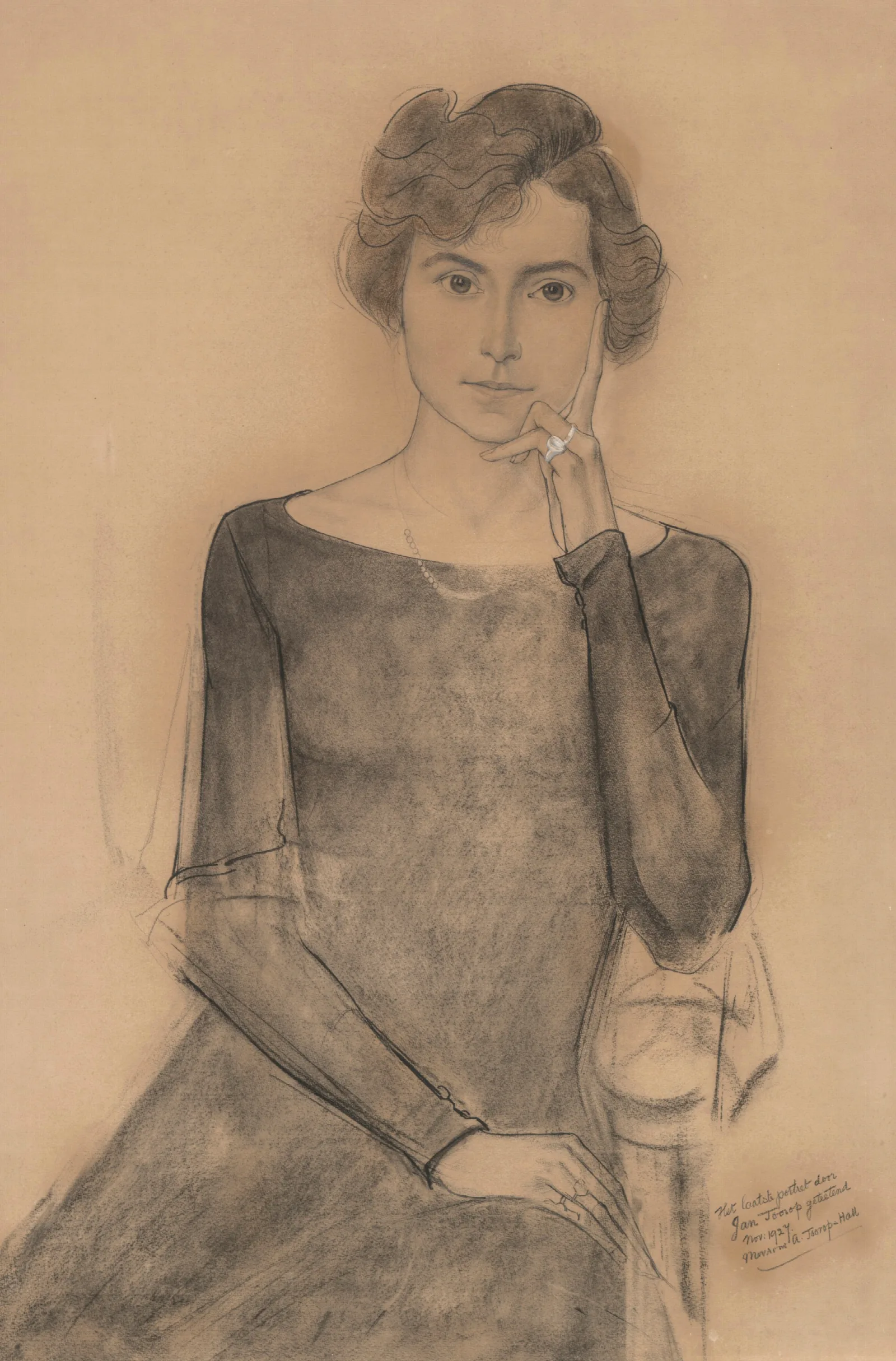 Portrait Of Elisabeth Le Brun Wall Art by Jan Toorop - Canvas Print