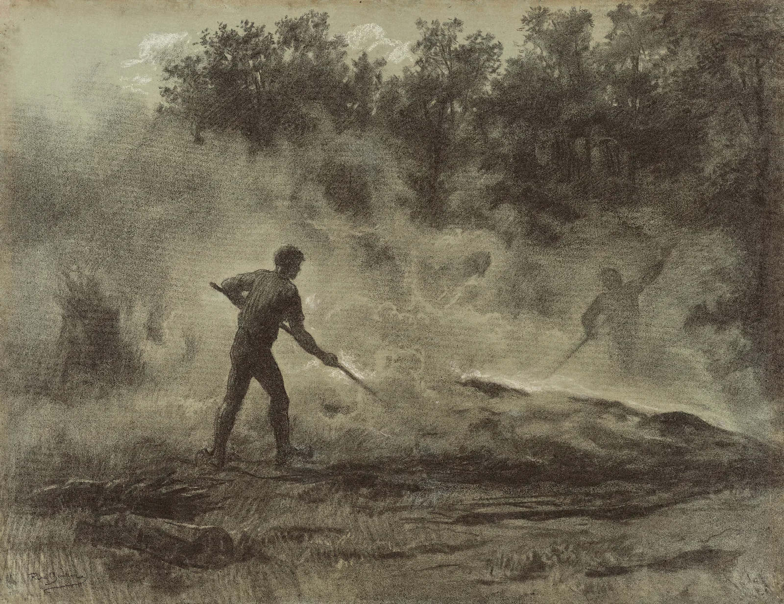 Charcoal Burners Les Charbonniers Wall Art by Rosa Bonheur - Canvas Print