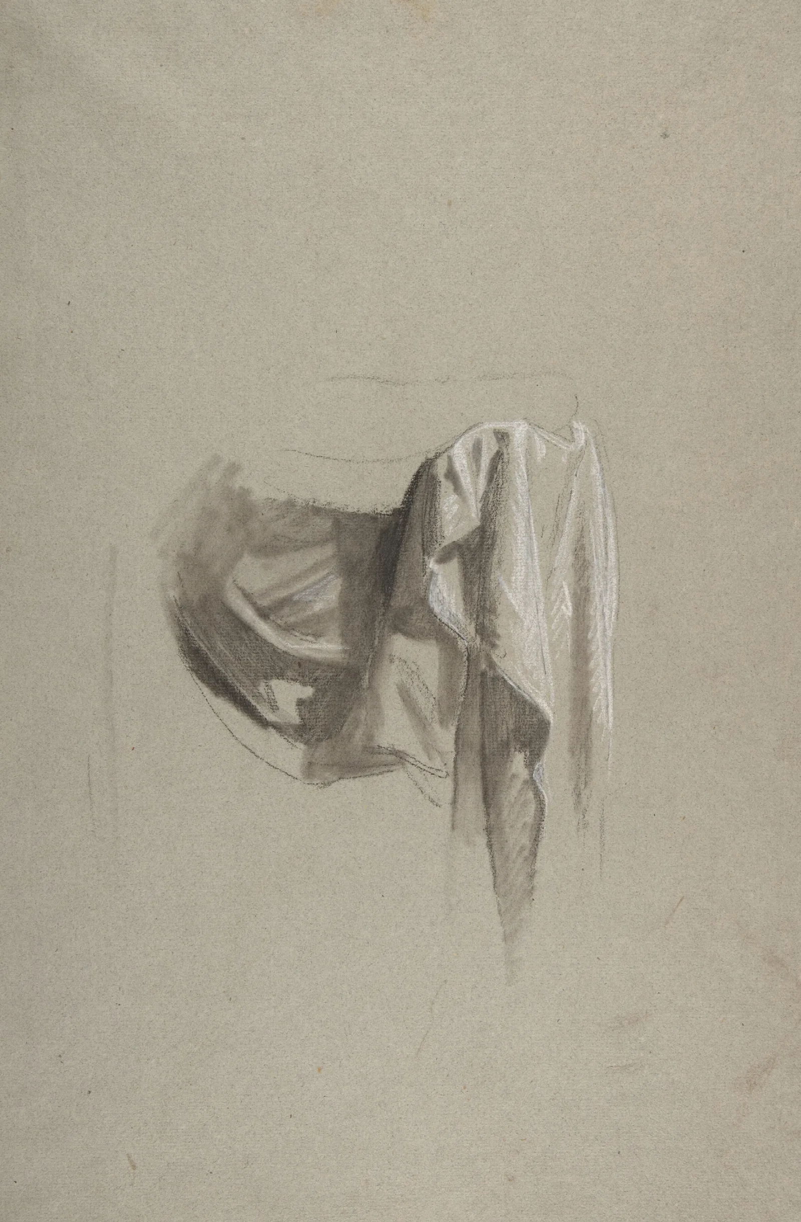Drapery Study For Figure Holding Crown Wall Art by Isidore Pils - Canvas Print