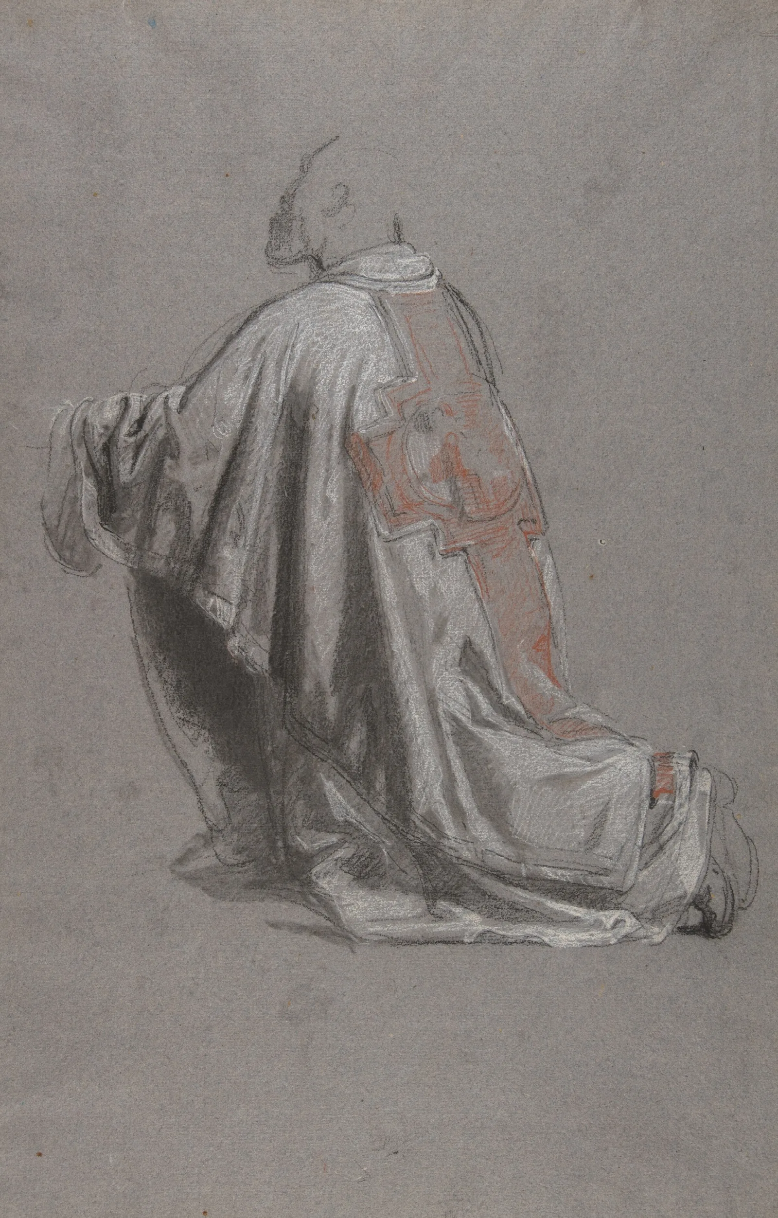 Drapery Study For A Bishop 2 Wall Art by Isidore Pils - Canvas Print