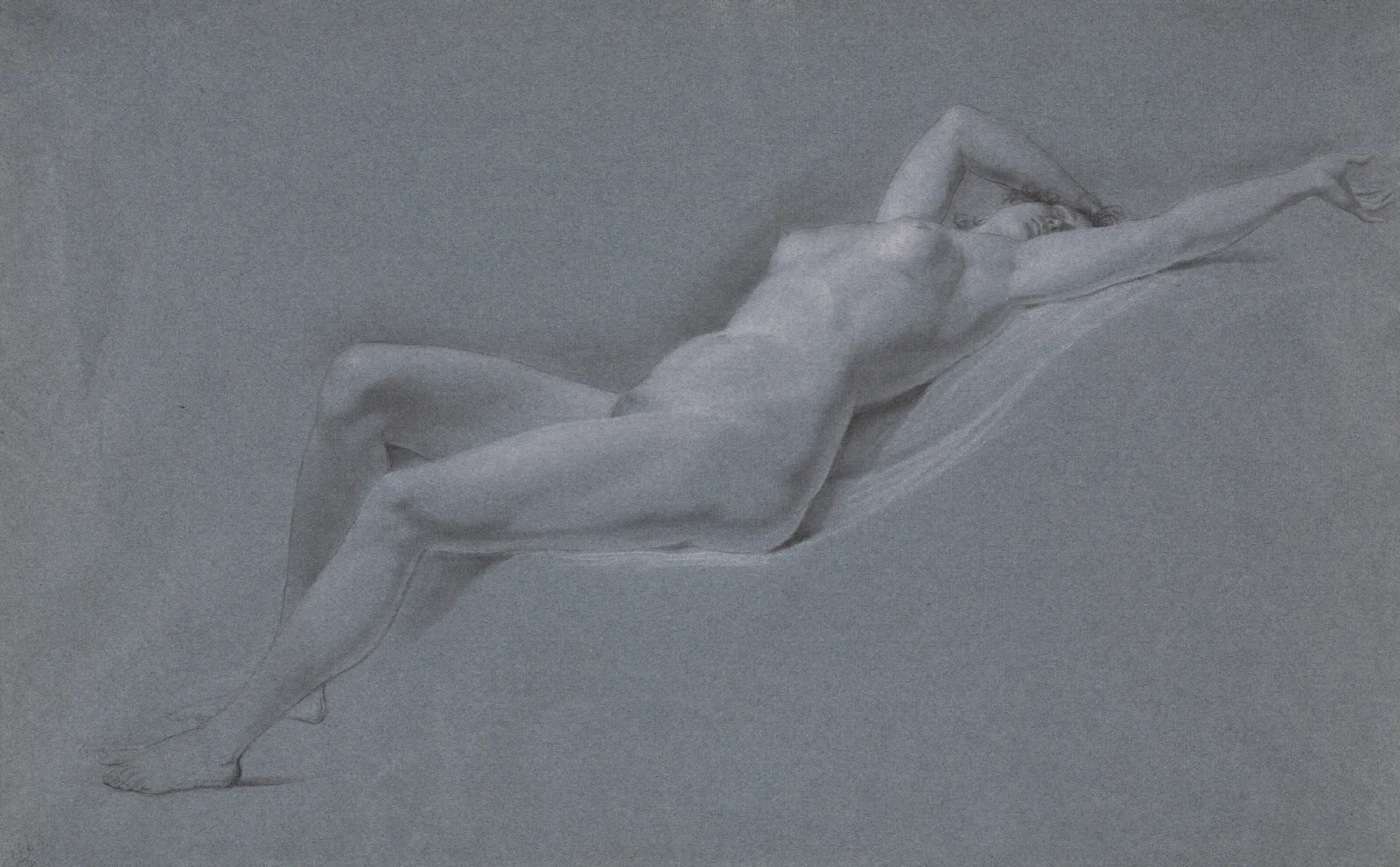 Reclining Nude Front View Wall Art by John Trumbull - Canvas Print