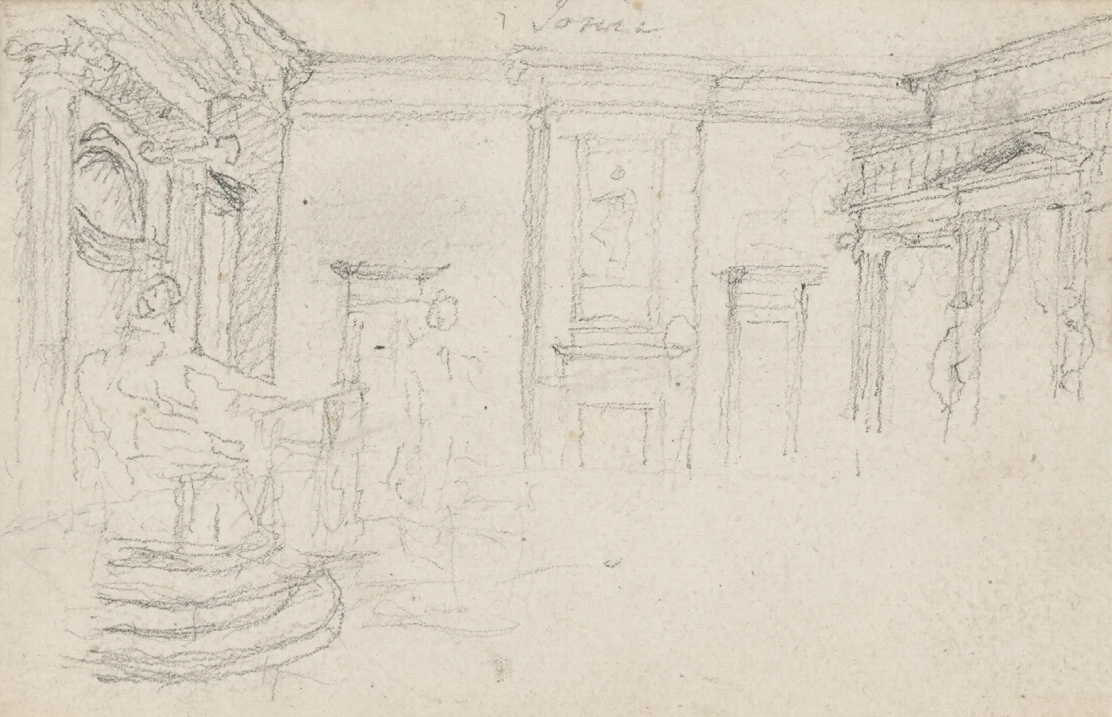 Sketch For The Interior Of The Maryland State House Annapolis Wall Art by John Trumbull - Canvas Print