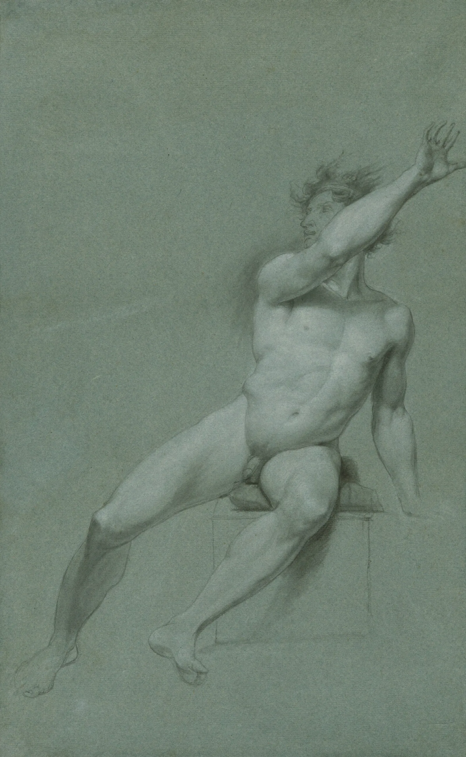 Sketch Of A Male Nude Life Study Wall Art by John Trumbull - Canvas Print