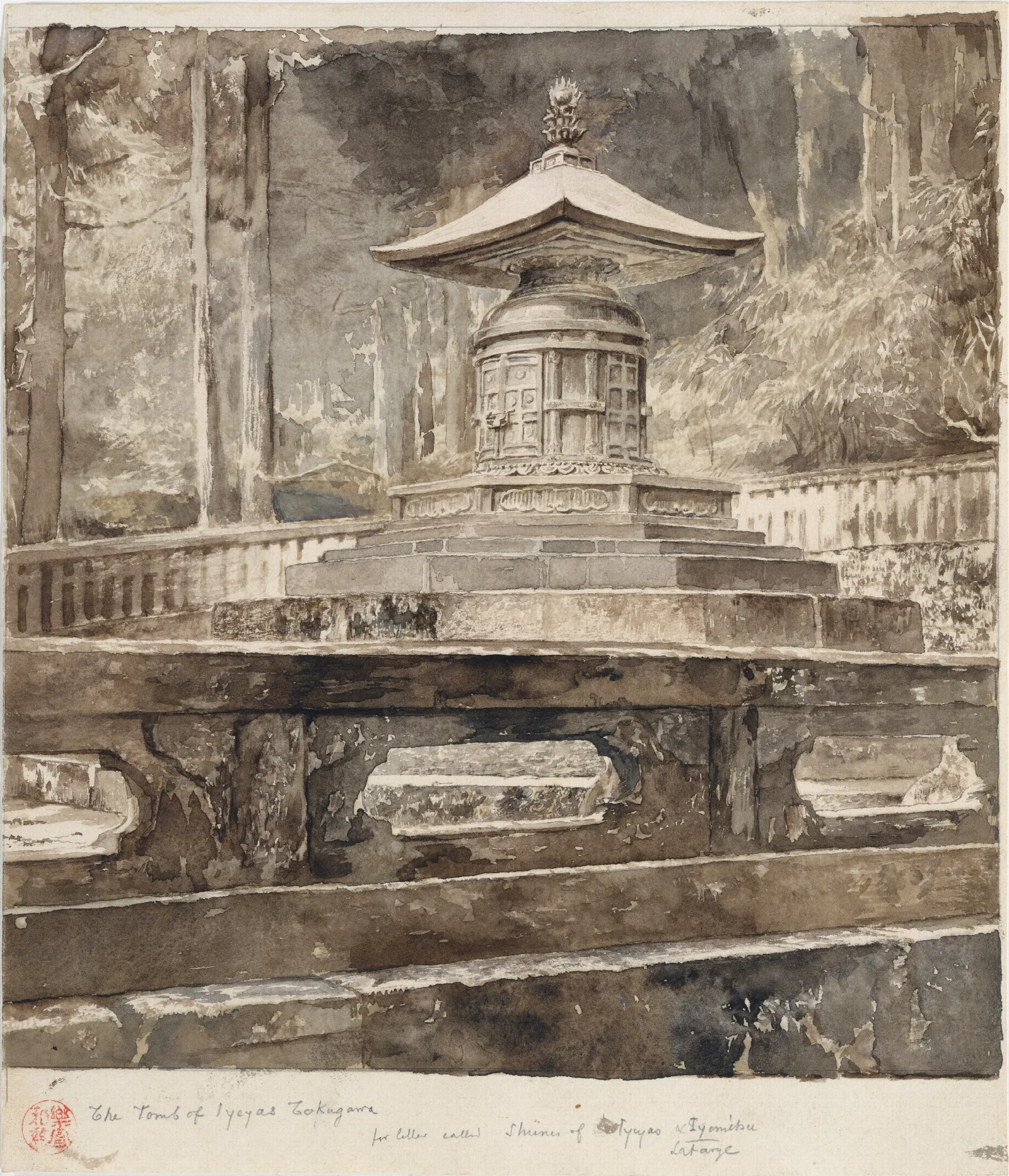 The Tomb Of Iyeyasu Tokugawa Wall Art by John La Farge - Canvas Print