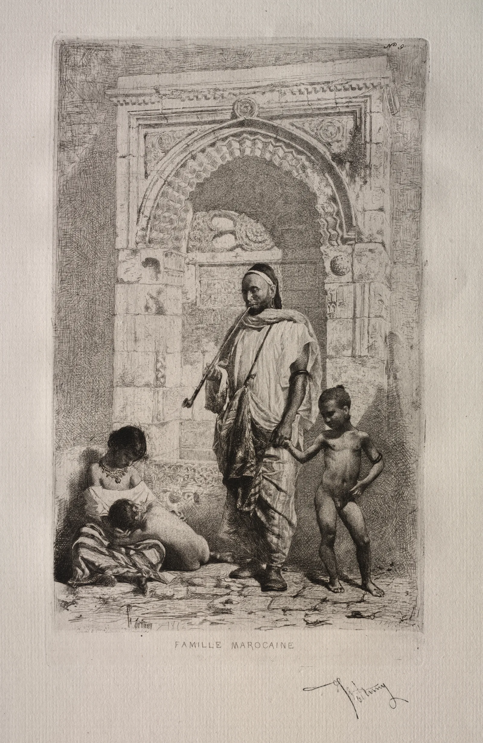 Moroccan Family Wall Art by Mariano Fortuny Marsal - Canvas Print