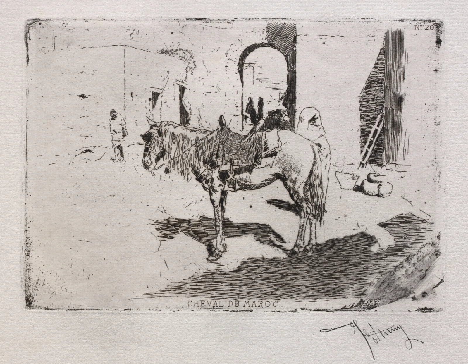 Moroccan Horse Wall Art by Mariano Fortuny Marsal - Canvas Print