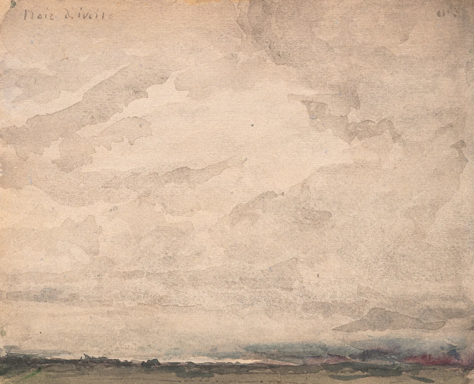 Regnerischer Himmel Uber Einer Seelandschaft Wall Art by Albert Anker - Canvas Print