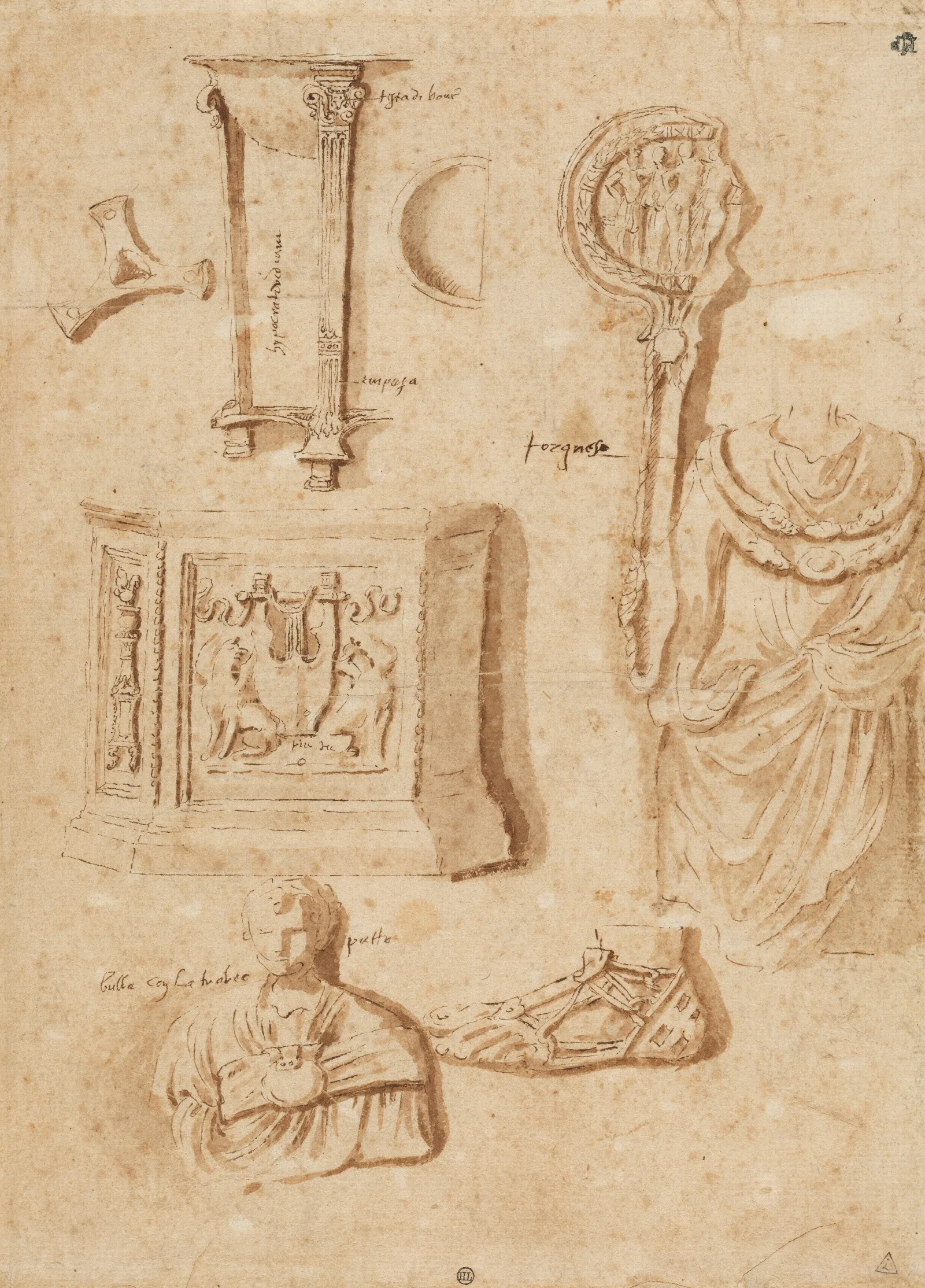 Studies Of Antiquities Wall Art by Nicolas Poussin - Canvas Print