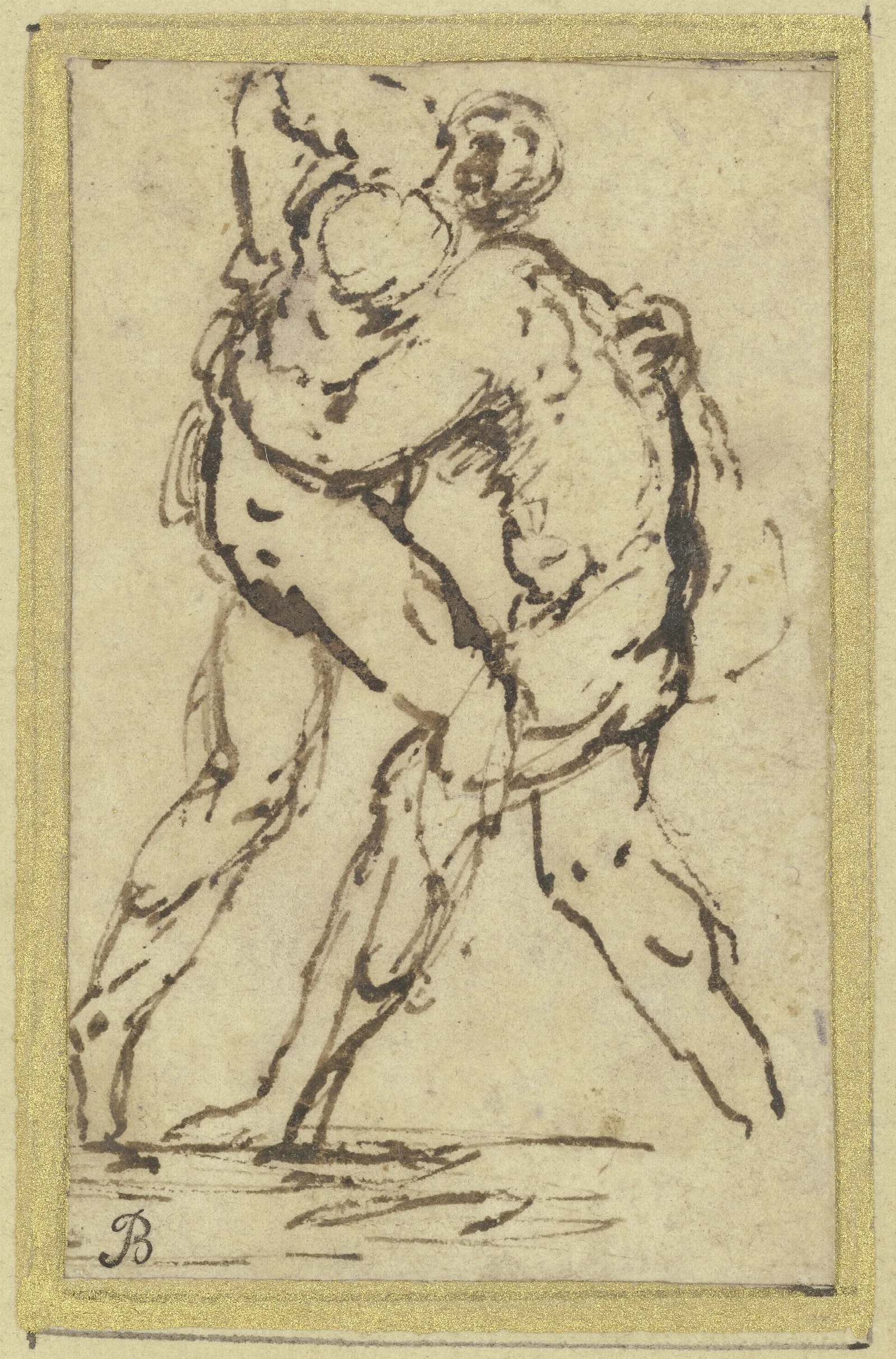 Studies Of Wrestlers Wall Art by Jusepe de Ribera - Canvas Print
