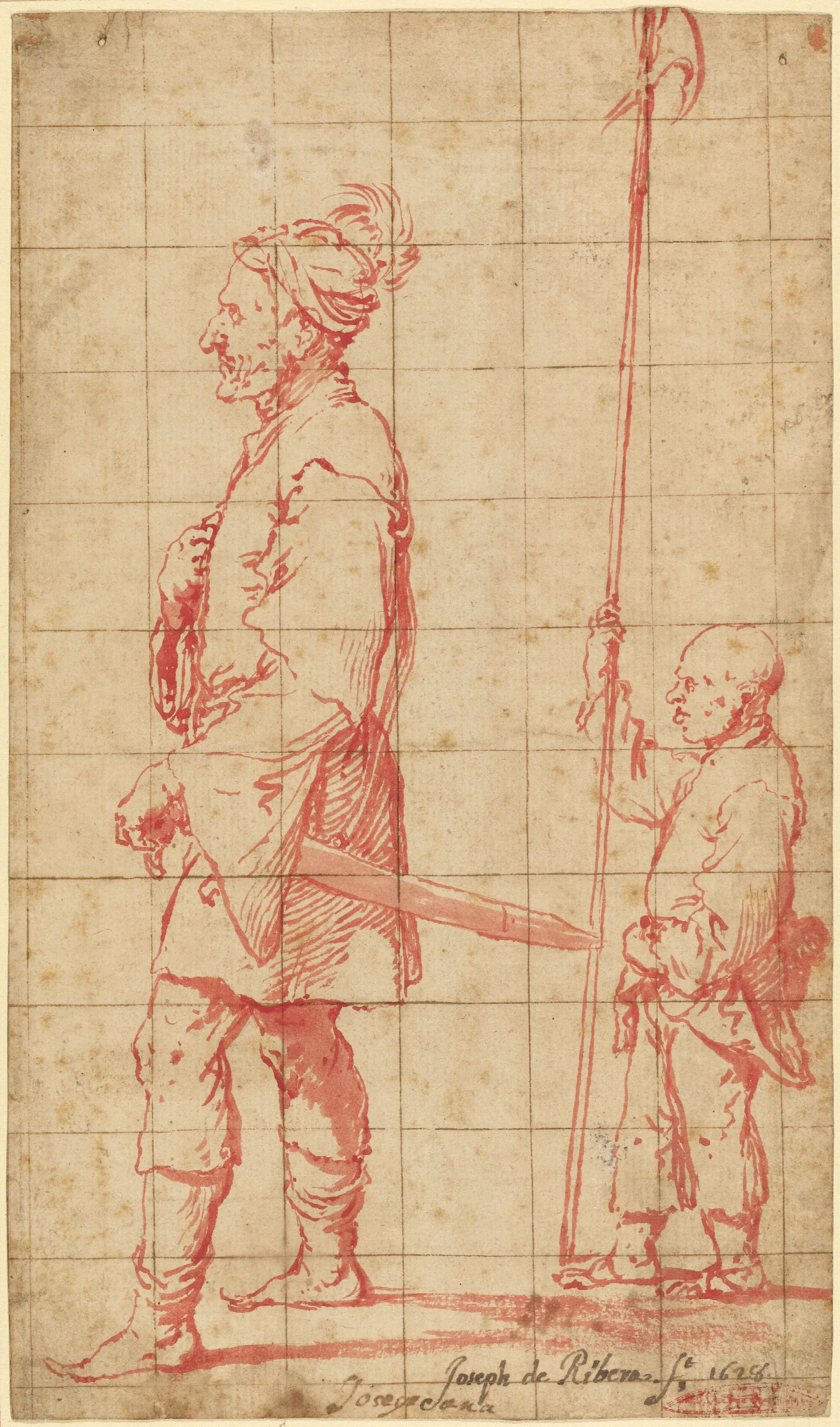 A Potentate Accompanied By His Halberd Bearer Wall Art by Jusepe de Ribera - Canvas Print