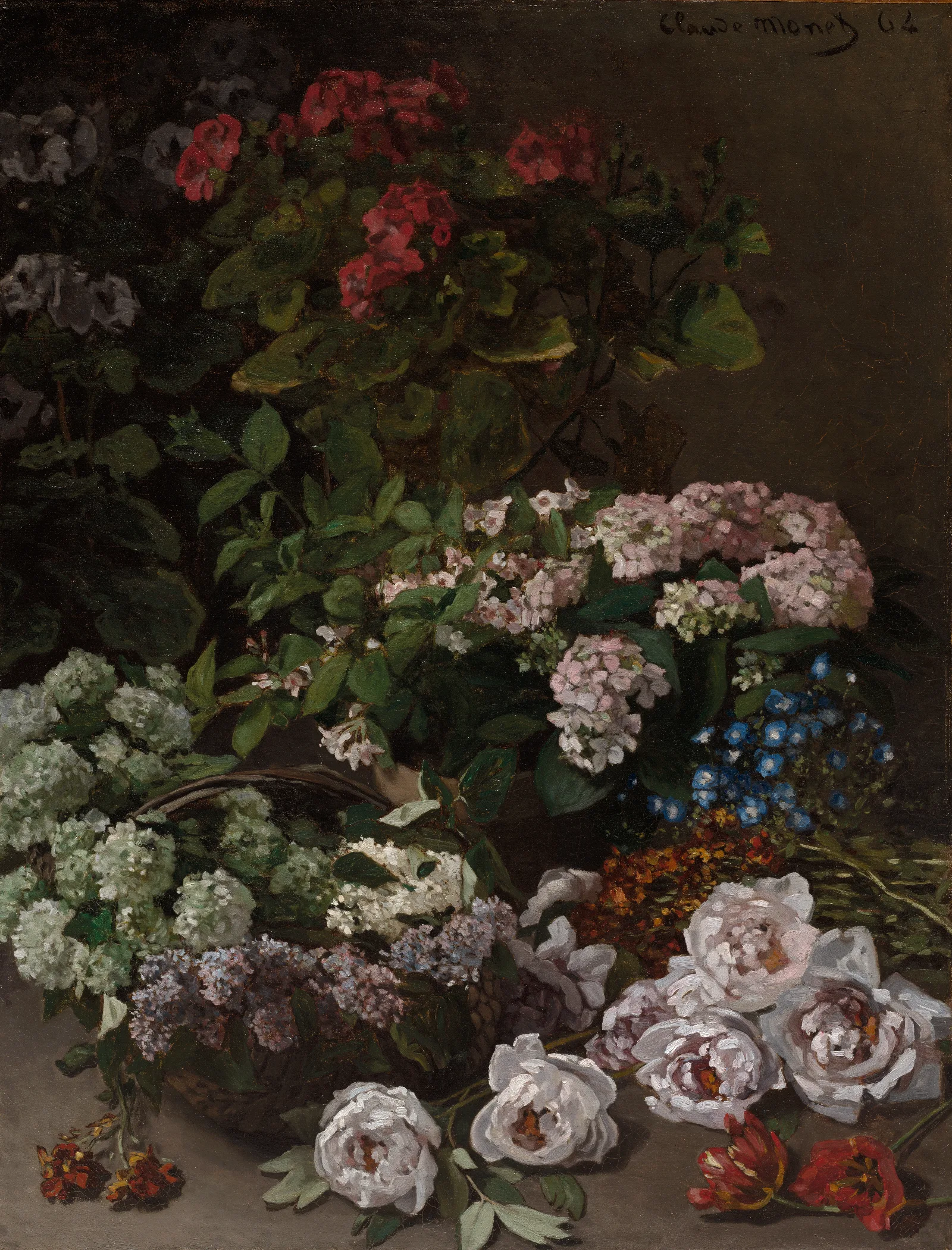 Spring Flowers 5 Wall Art by Claude Monet - Canvas Print