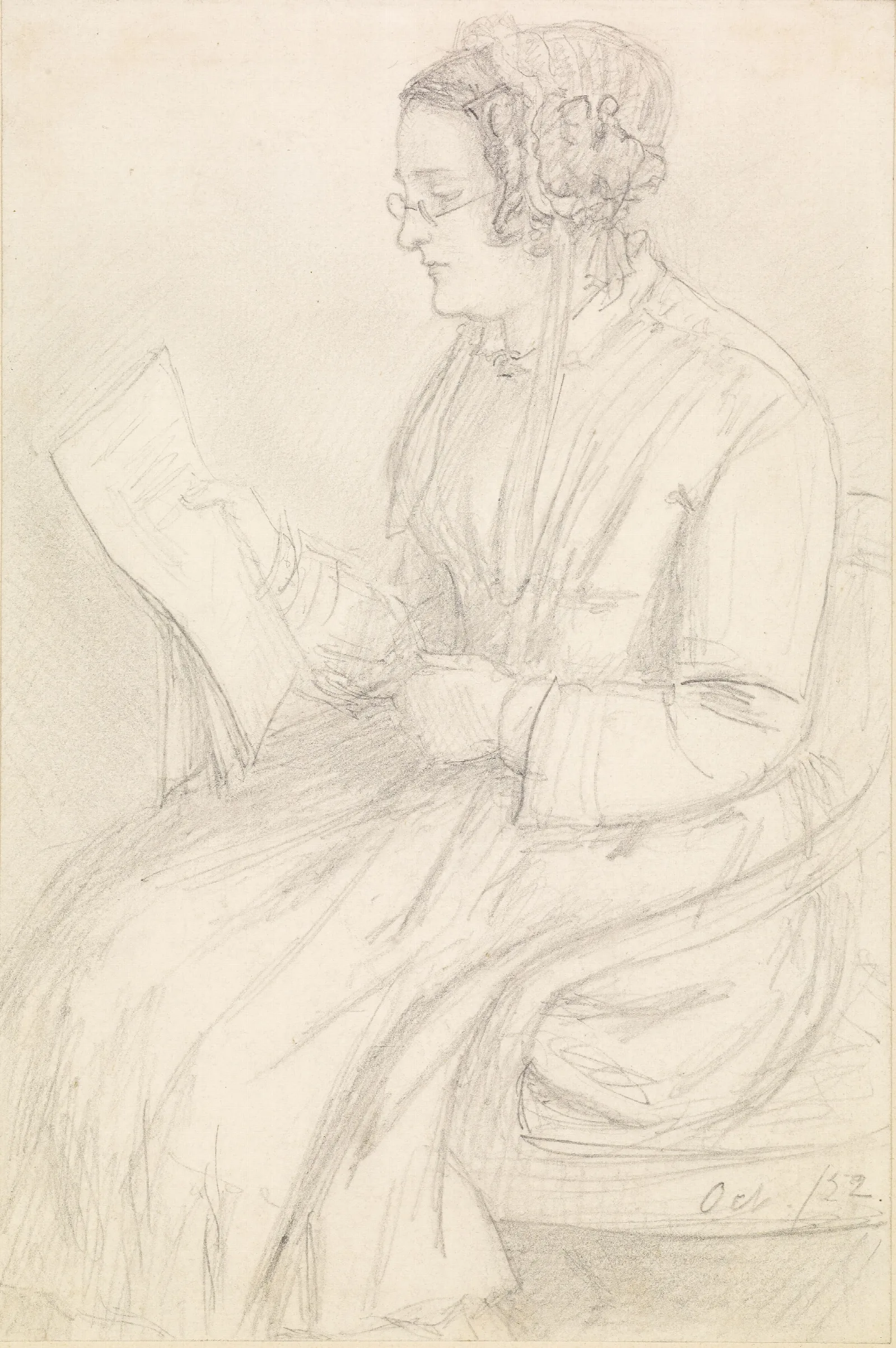 Portrait Of Frances Rossetti The Artists Mother Wall Art by Dante Gabriel Rossetti - Canvas Print