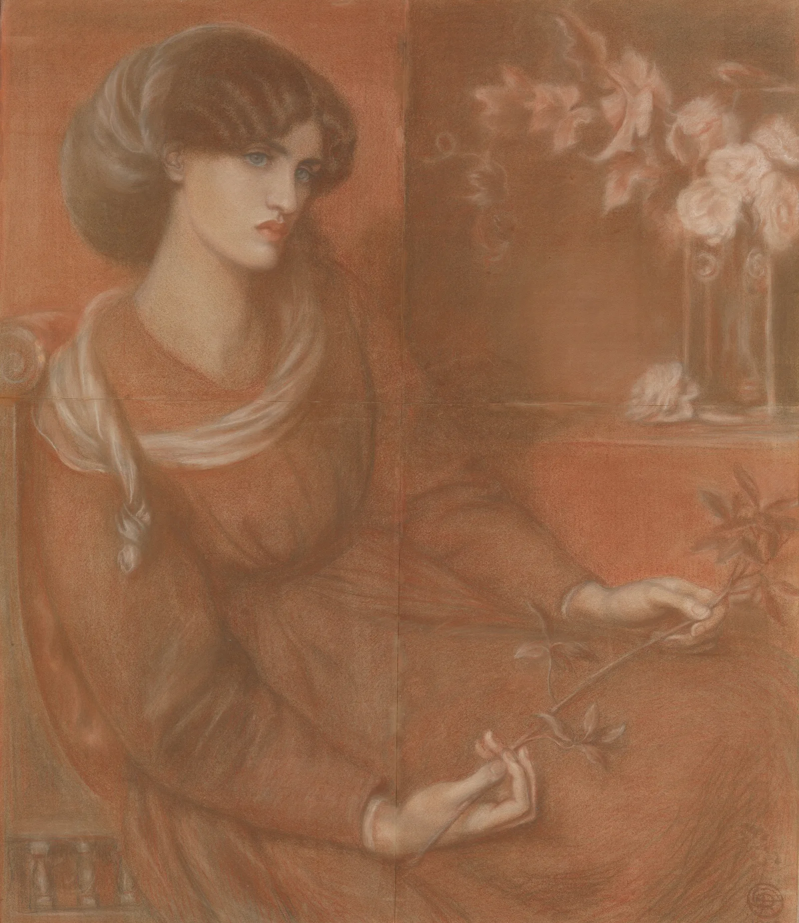 Jane Morris Study For Mariana Wall Art by Dante Gabriel Rossetti - Canvas Print