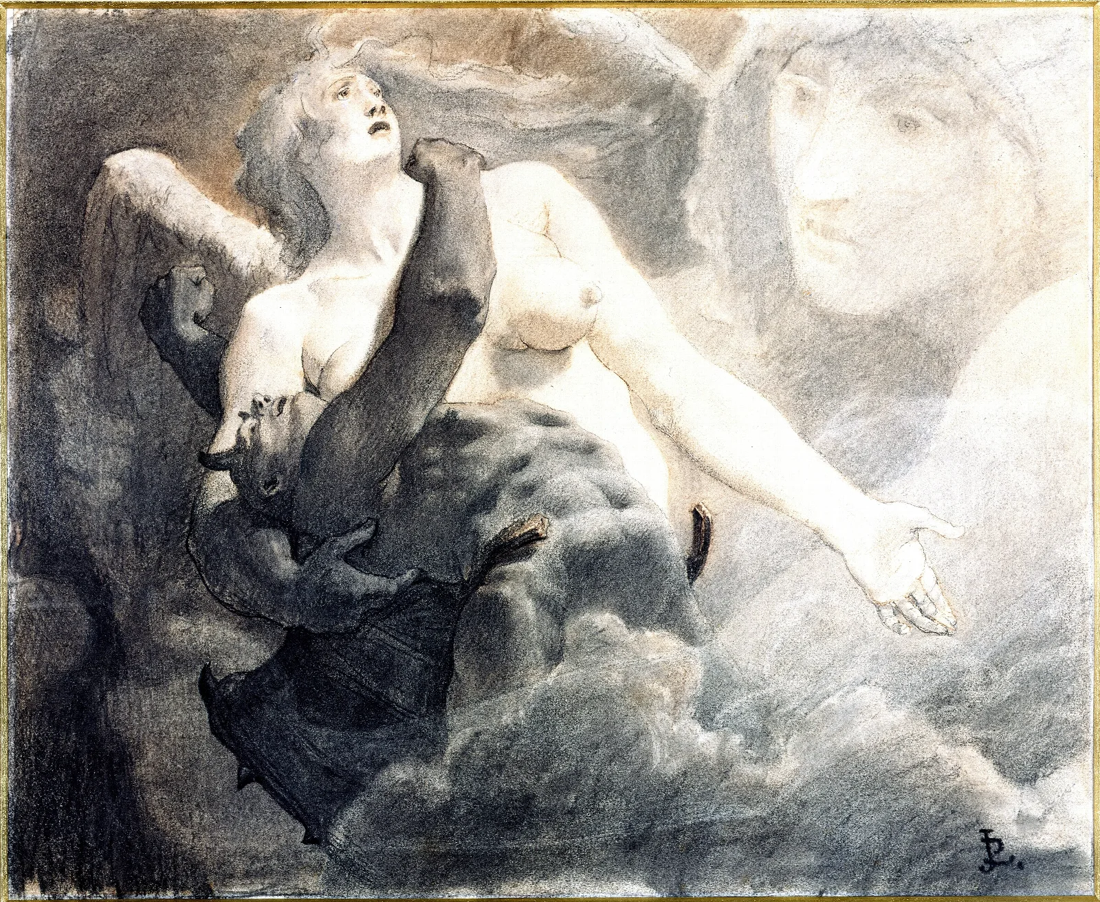 Satan Et Lange Liberte Wall Art by Jean-Paul Laurens - Canvas Print