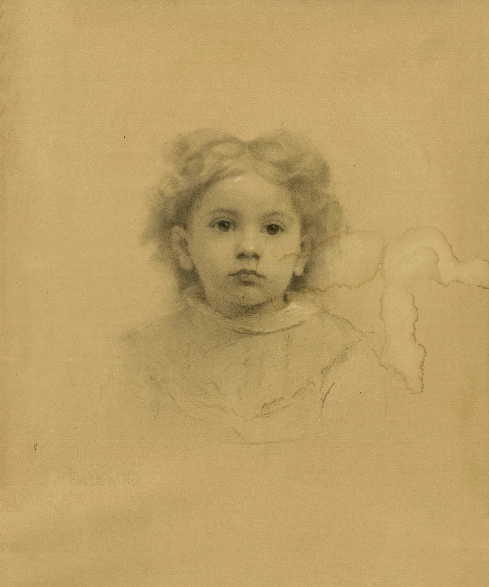 Portrait Of Ethel D Puffer Wall Art by Thomas Wilmer Dewing - Canvas Print