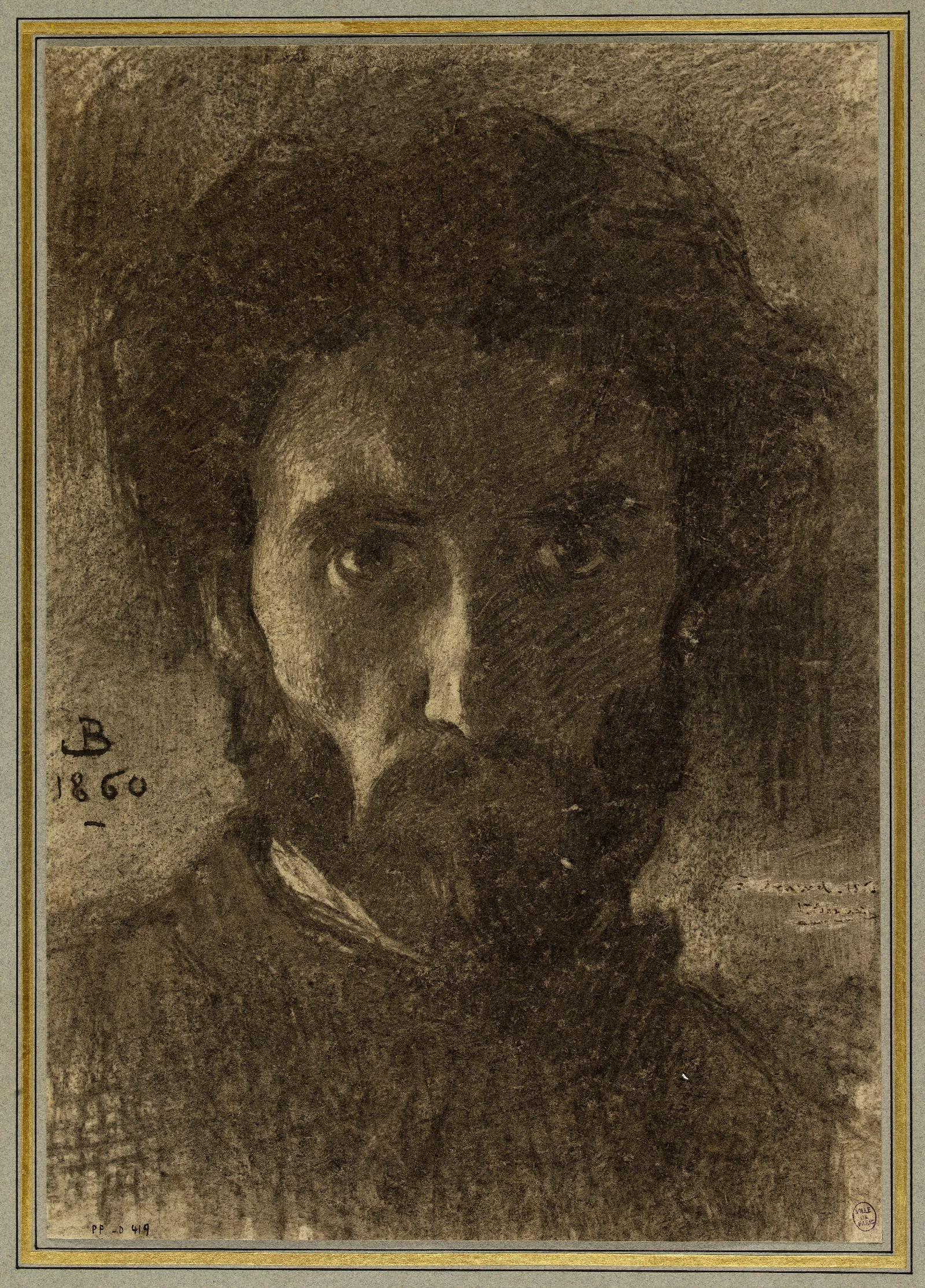 Portrait De Lartiste 3 Wall Art by Léon Bonnat - Canvas Print