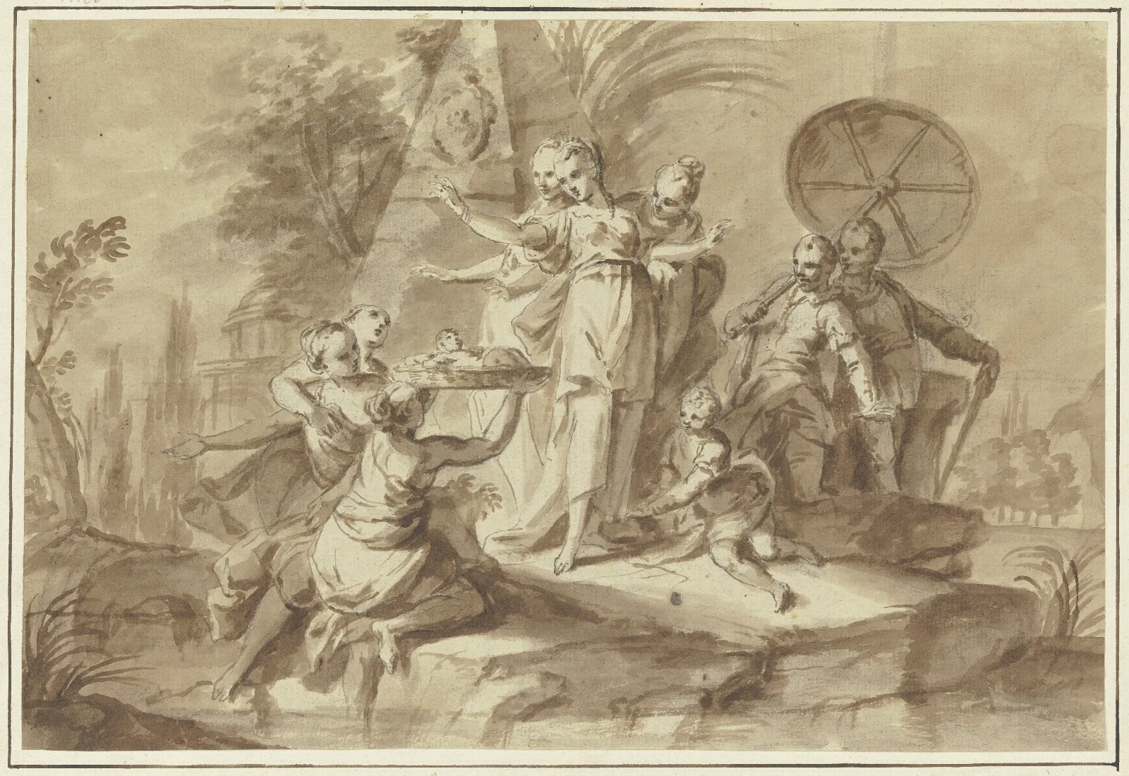 Finding Of The Moses Boy Wall Art by Sebastiano Ricci - Canvas Print
