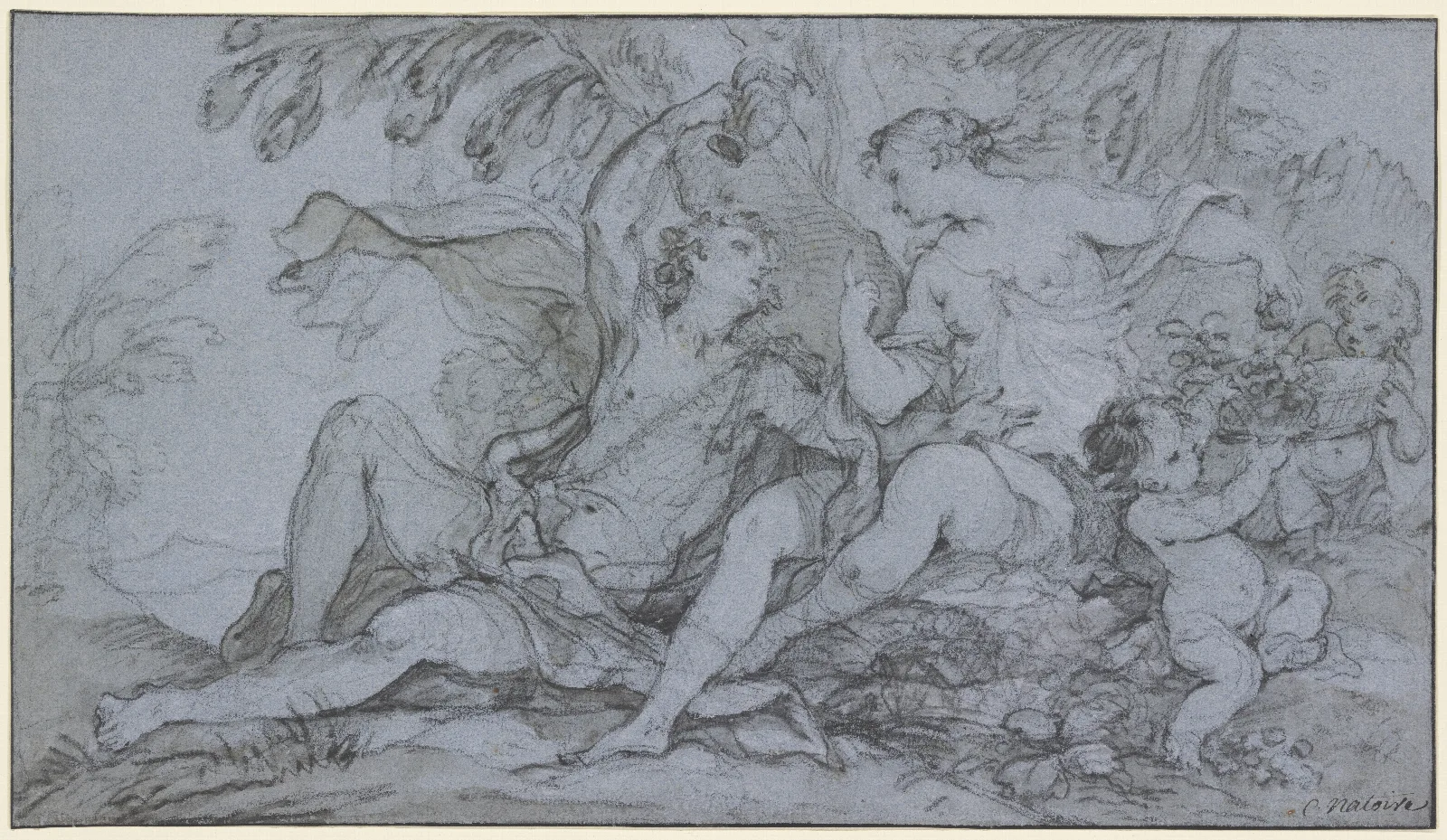 Bacchus And Ariadne 31 Wall Art by Charles-Joseph Natoire - Canvas Print