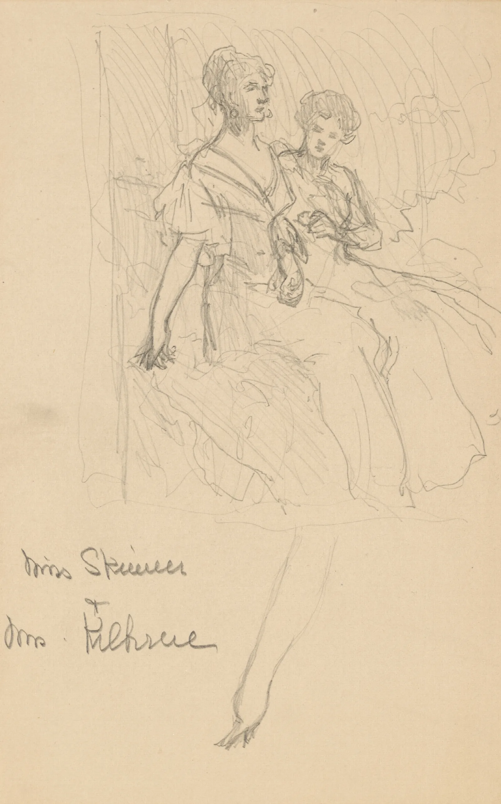 Study For The Skinner Sisters Wall Art by John White Alexander - Canvas Print