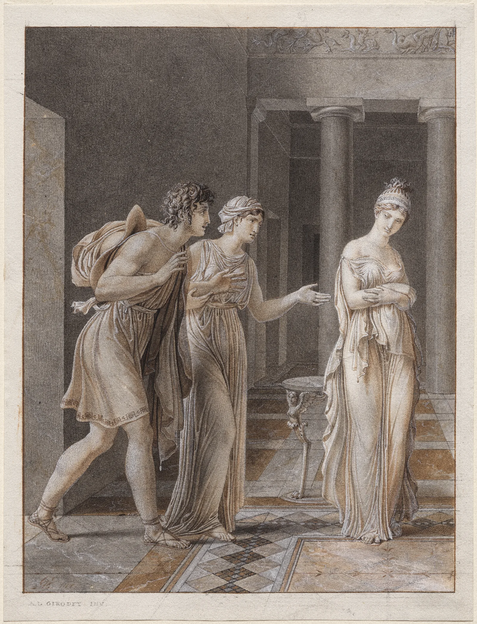 The Meeting Of Orestes And Hermione Wall Art by Anne Louis Girodet-Trioson - Canvas Print
