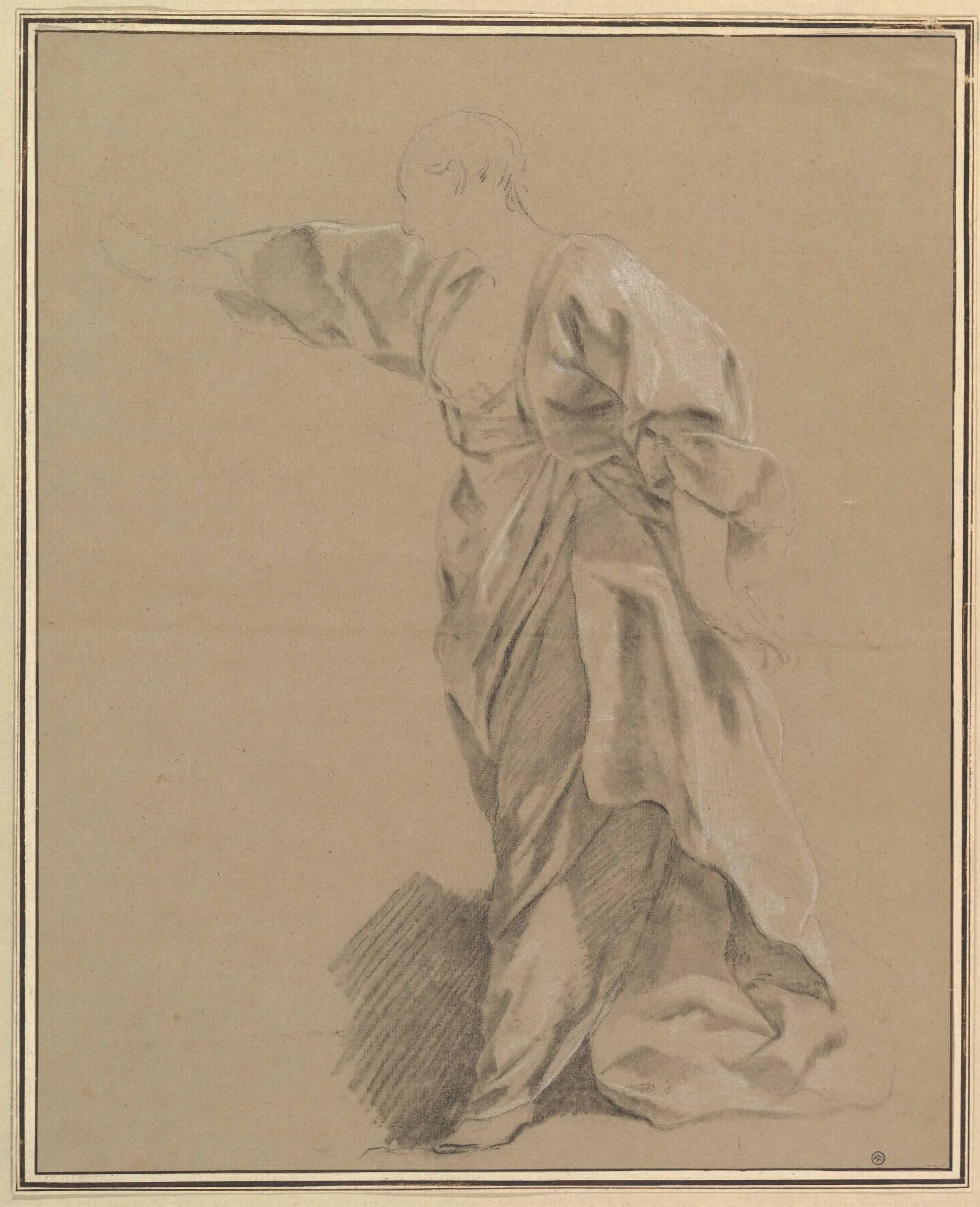 Drapery Study Of A Woman With An Outstretched Arm Wall Art by Louis-Jean-François Lagrenée - Canvas Print
