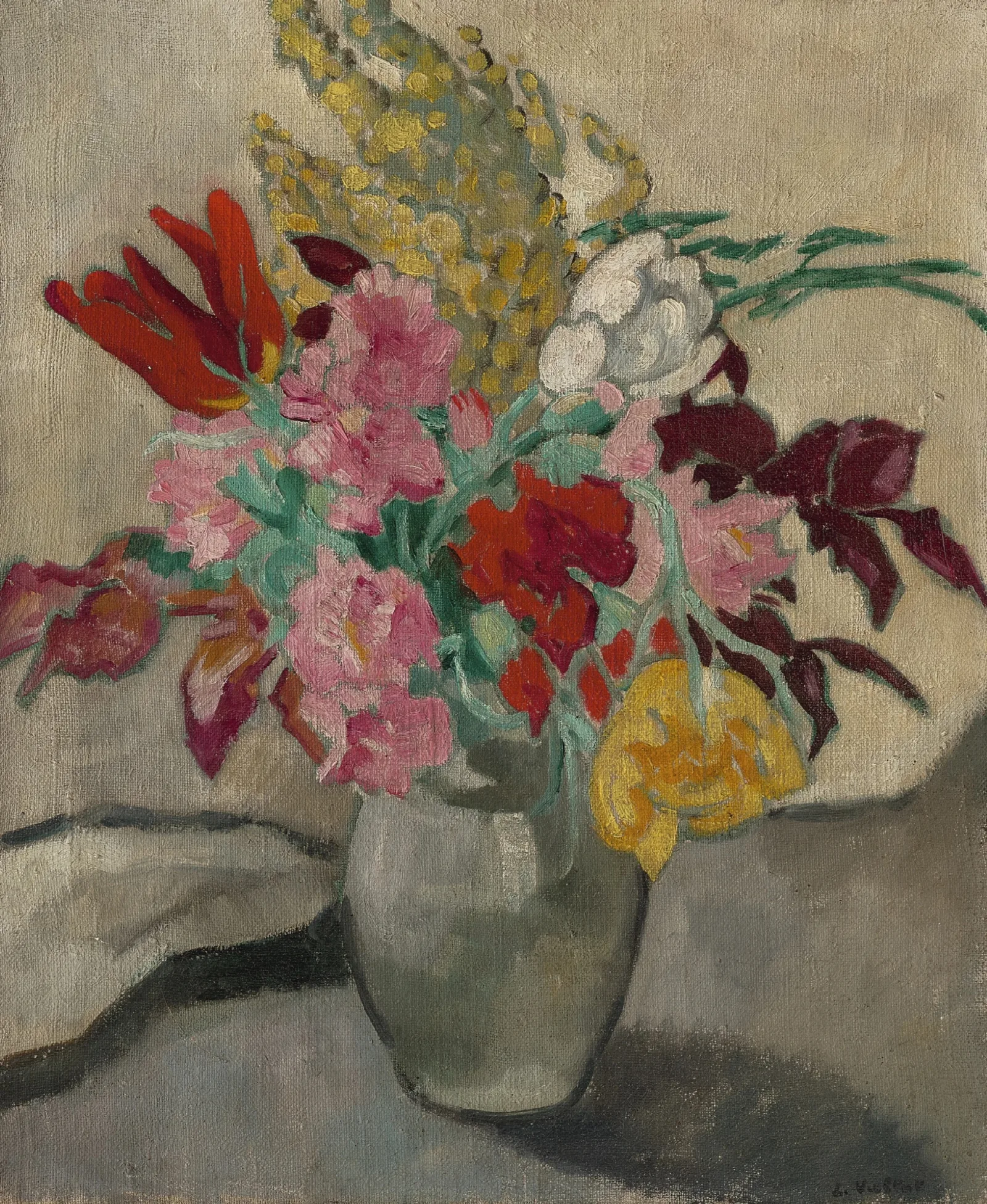 Vase Avec Bouquet De Fleurs Wall Art by Louis Valtat - Canvas Print