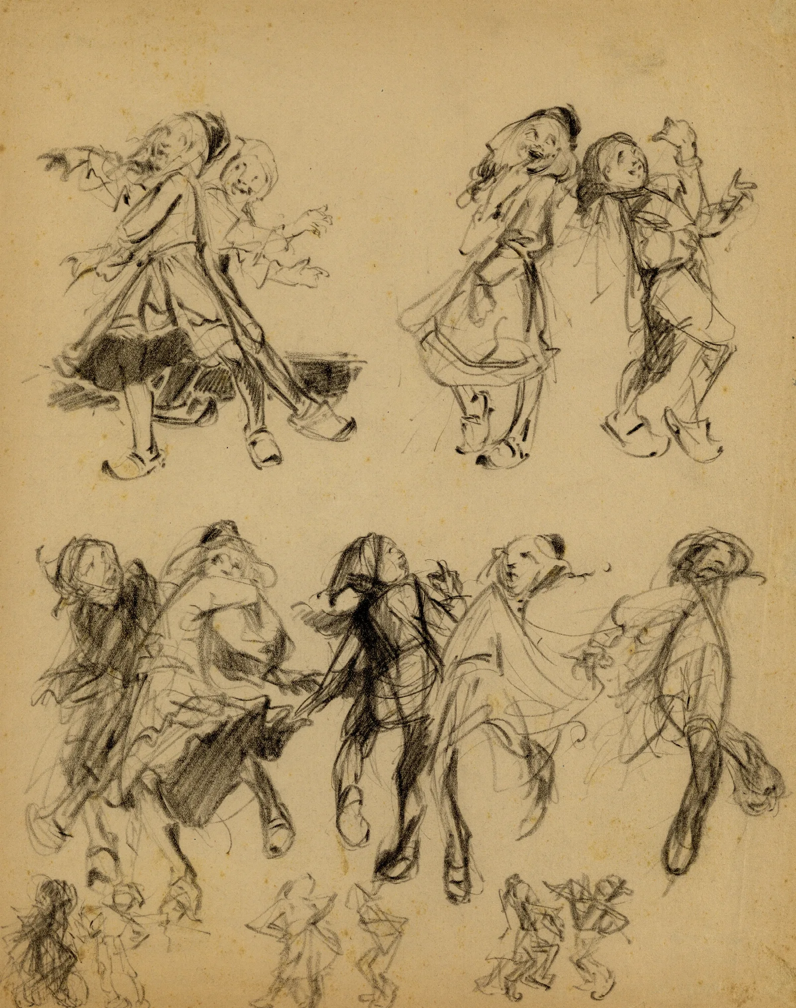 Dansende Figuren Wall Art by Alfred Ost - Canvas Print