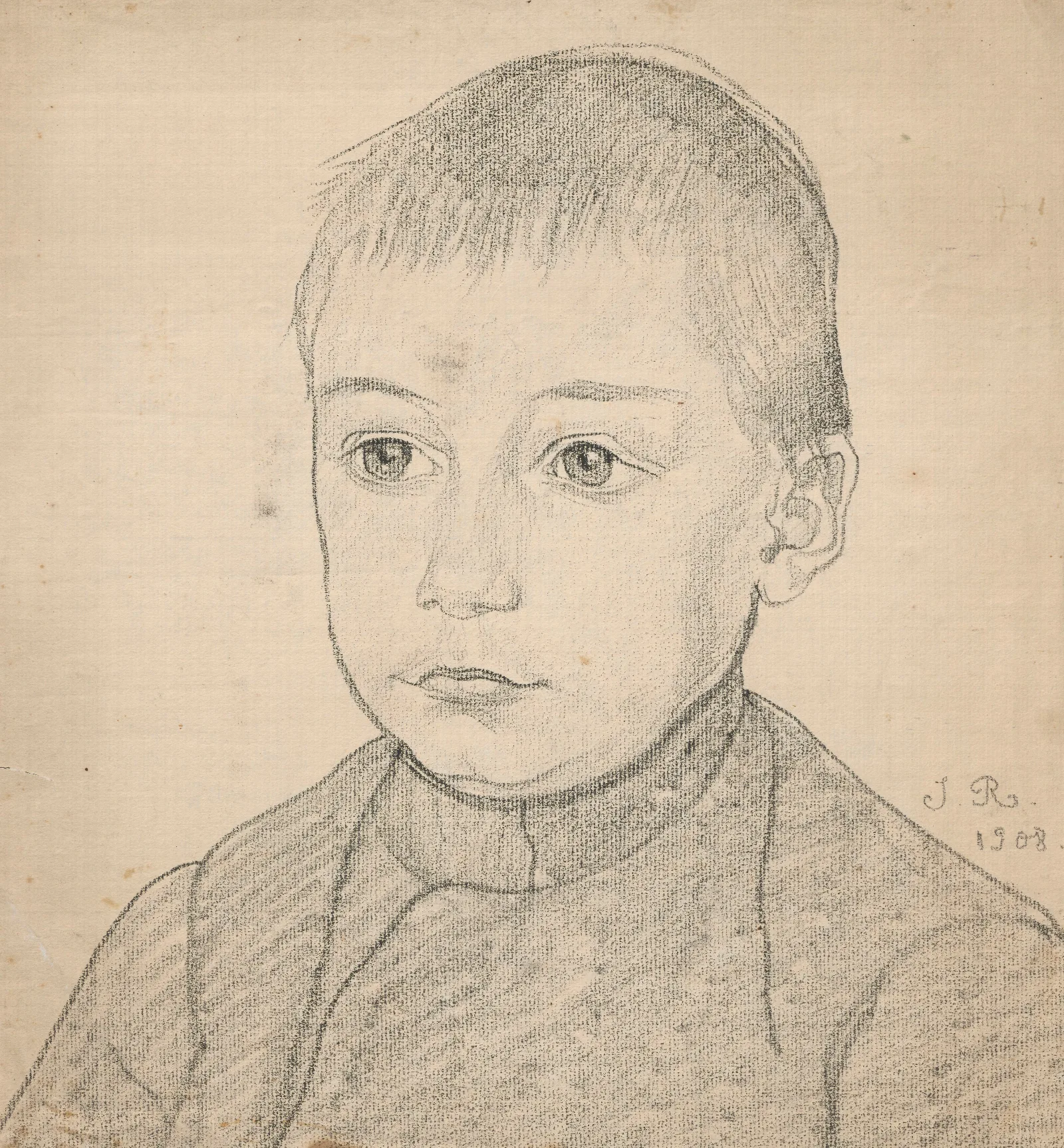 Bust Of A Child Wall Art by Jan Rembowski - Canvas Print