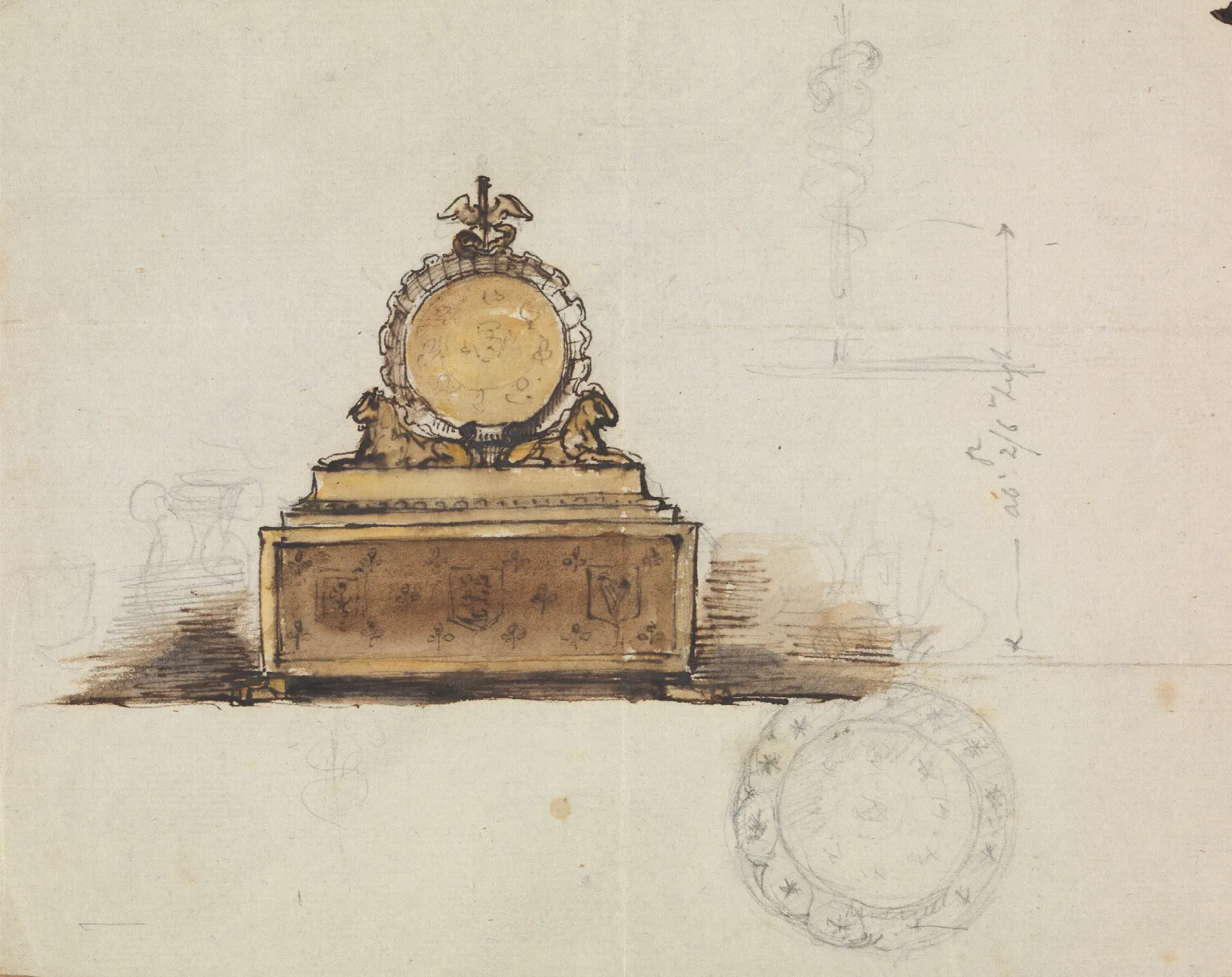 Study For A Piece Of Furniture Wall Art by Robert Smirke - Canvas Print