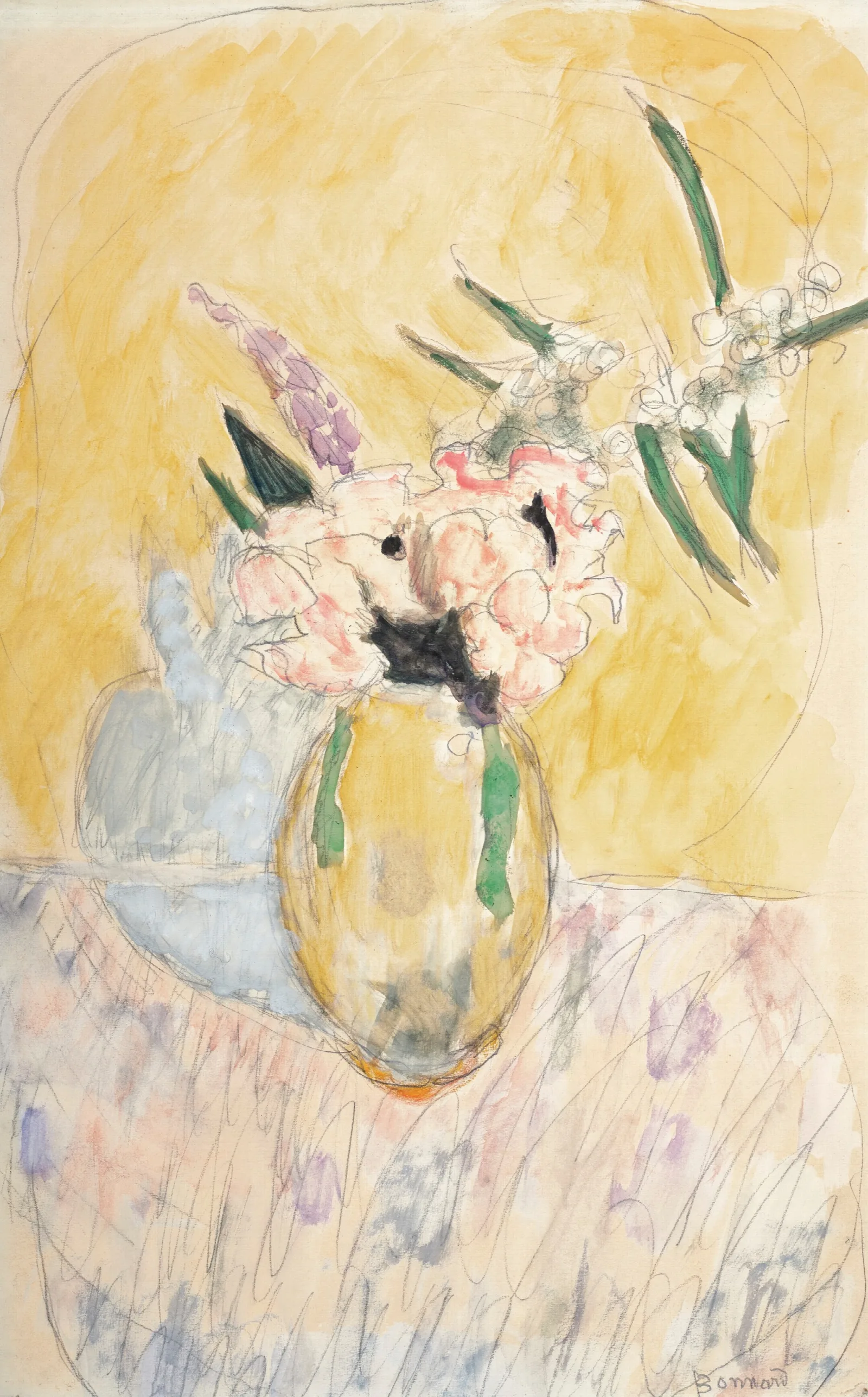 Vase De Fleurs 18 Wall Art by Pierre Bonnard - Canvas Print