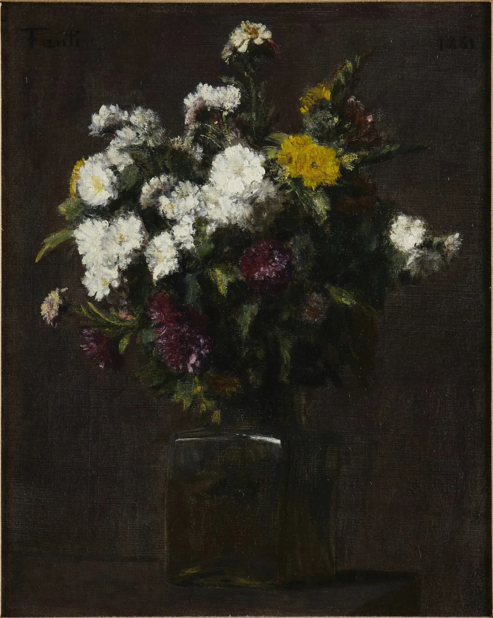 Vase Of Flowers 13 Wall Art by Henri Fantin-Latour - Canvas Print
