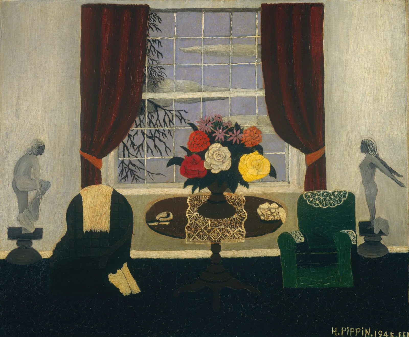 Victorian Interior I Wall Art by Horace Pippin - Canvas Print