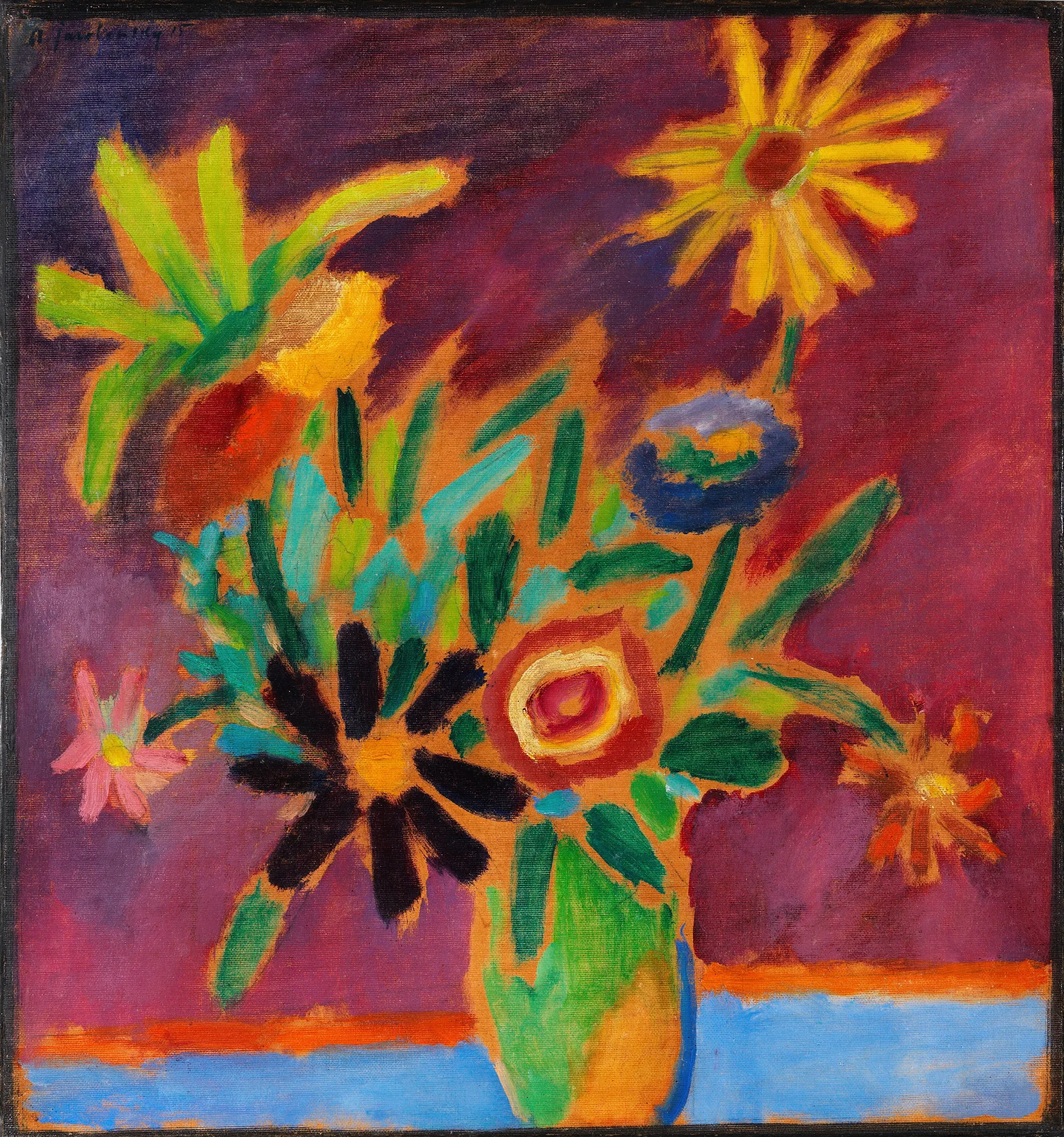 Bunte Blumen Wall Art by Alexej von Jawlensky - Canvas Print