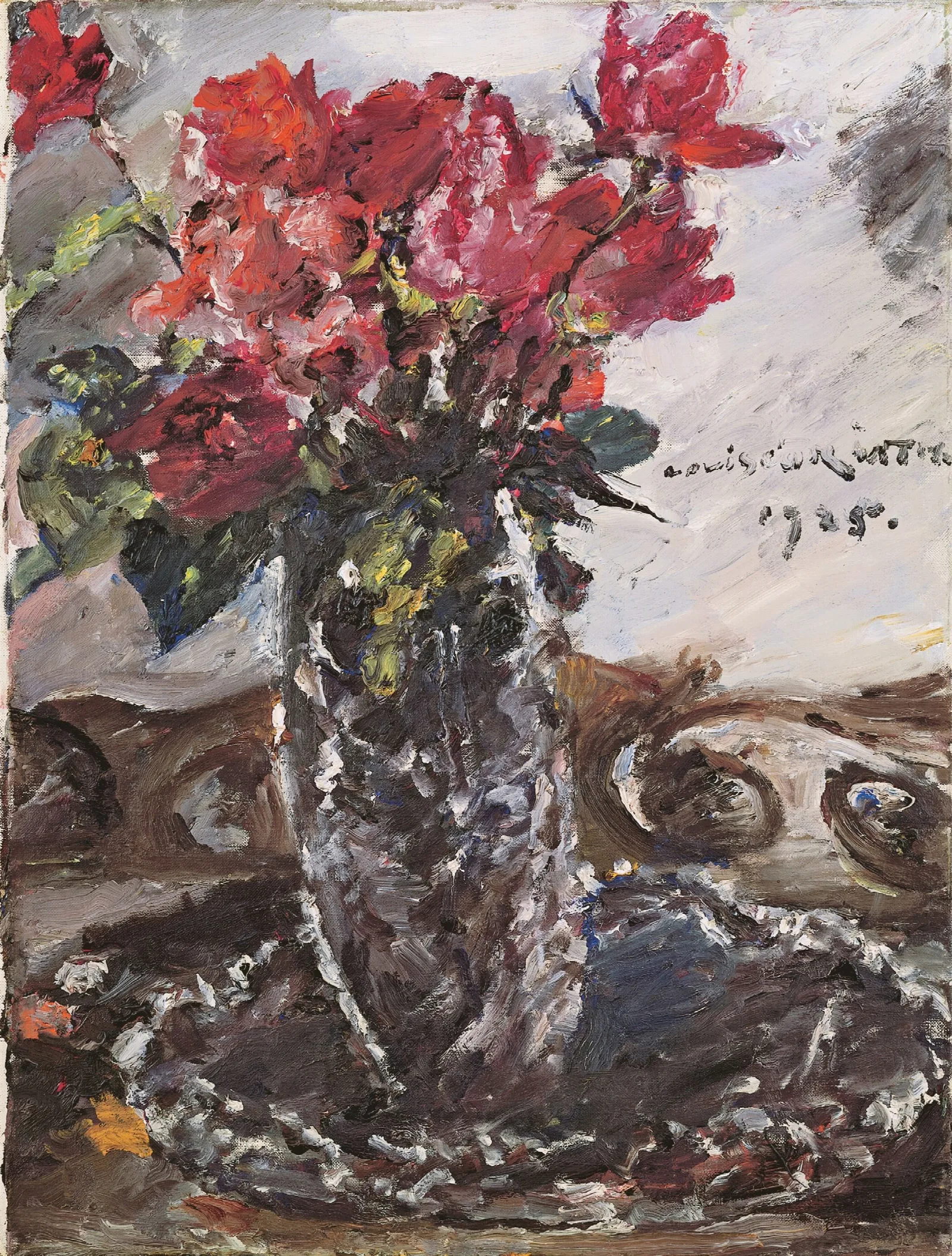 Rote Rosen Wall Art by Lovis Corinth - Canvas Print